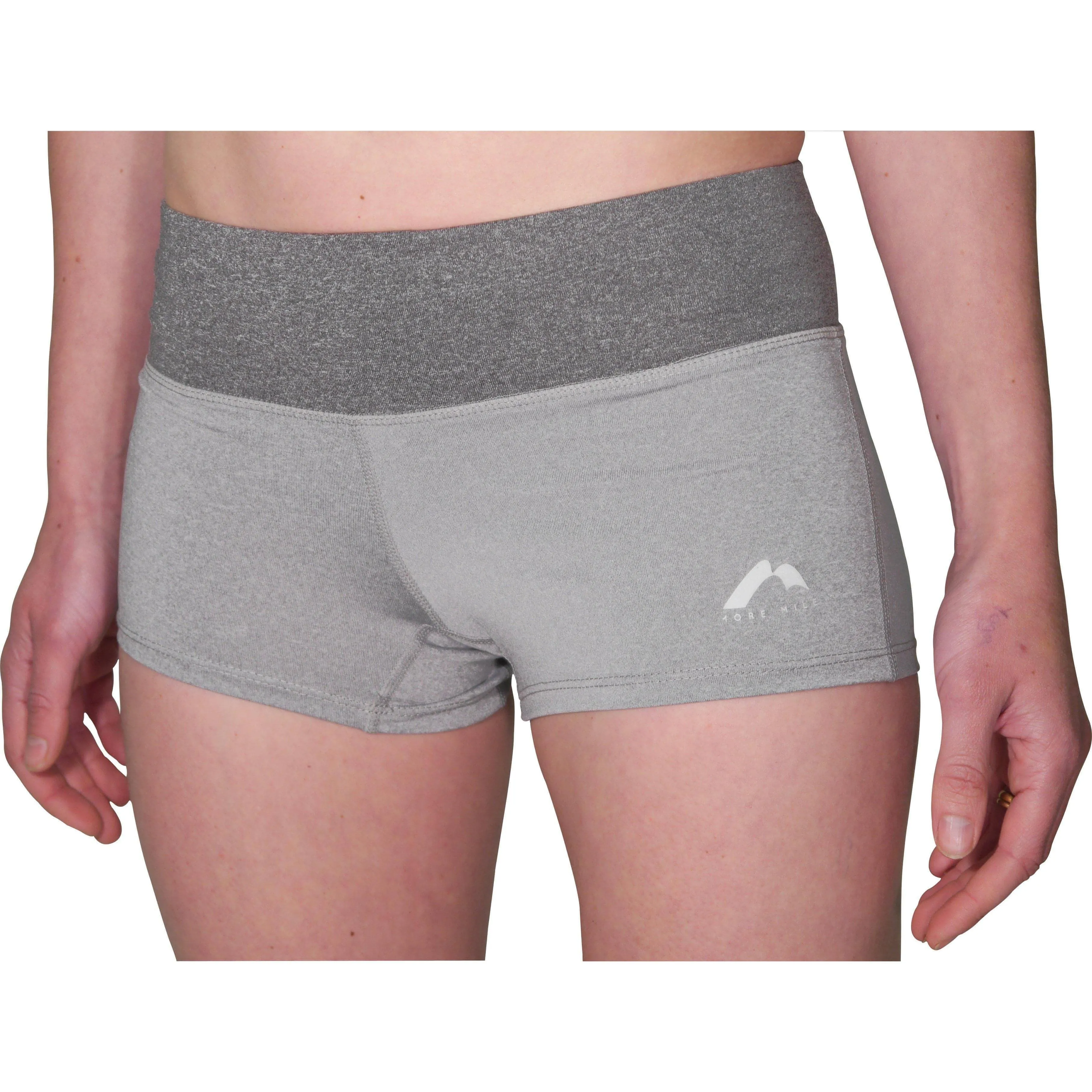 Wear Resistant Fabric More Mile Marl 3 Inch Womens Running Shorts - Grey
