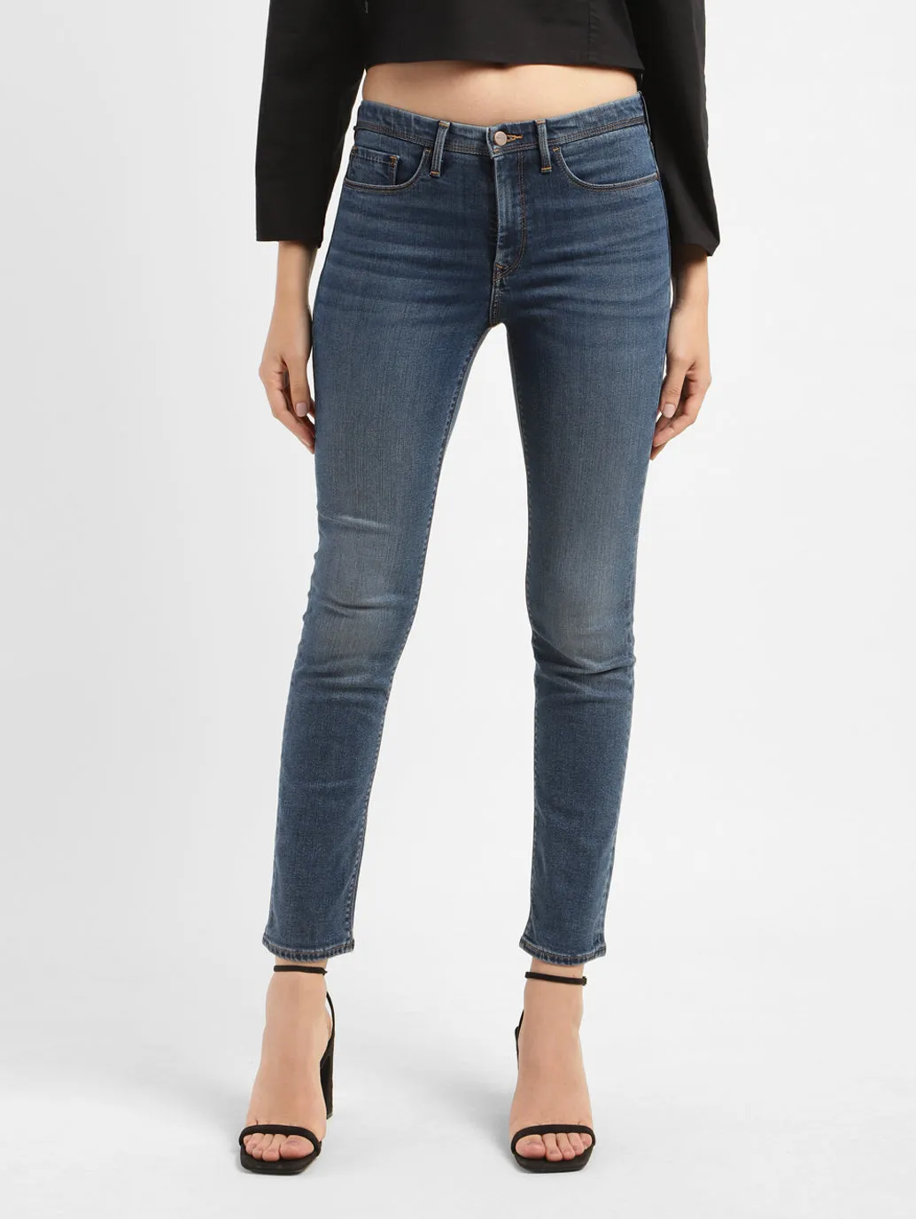 Festival Outfit Everyday Smart Comfort Women's 312 Blue Straight Fit Mid Rise Jeans