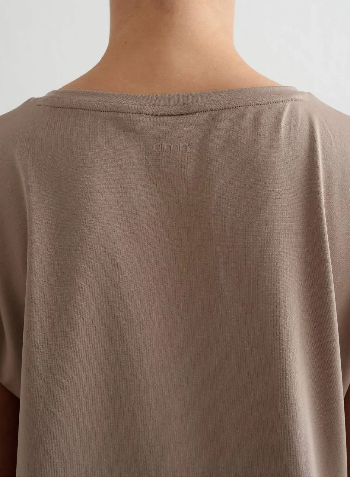 Espresso Soft Basic Roll Sleeve Top Versatile and Stylish Comfortable Weave