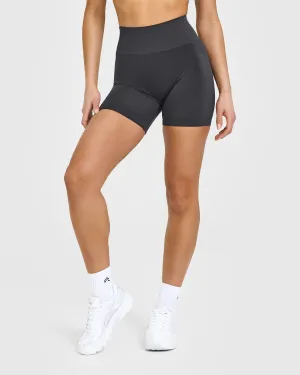 Easy Comfort Fit Sweat Wicking Technology Multi Pocket Design Effortless Seamless Shorts | Coal
