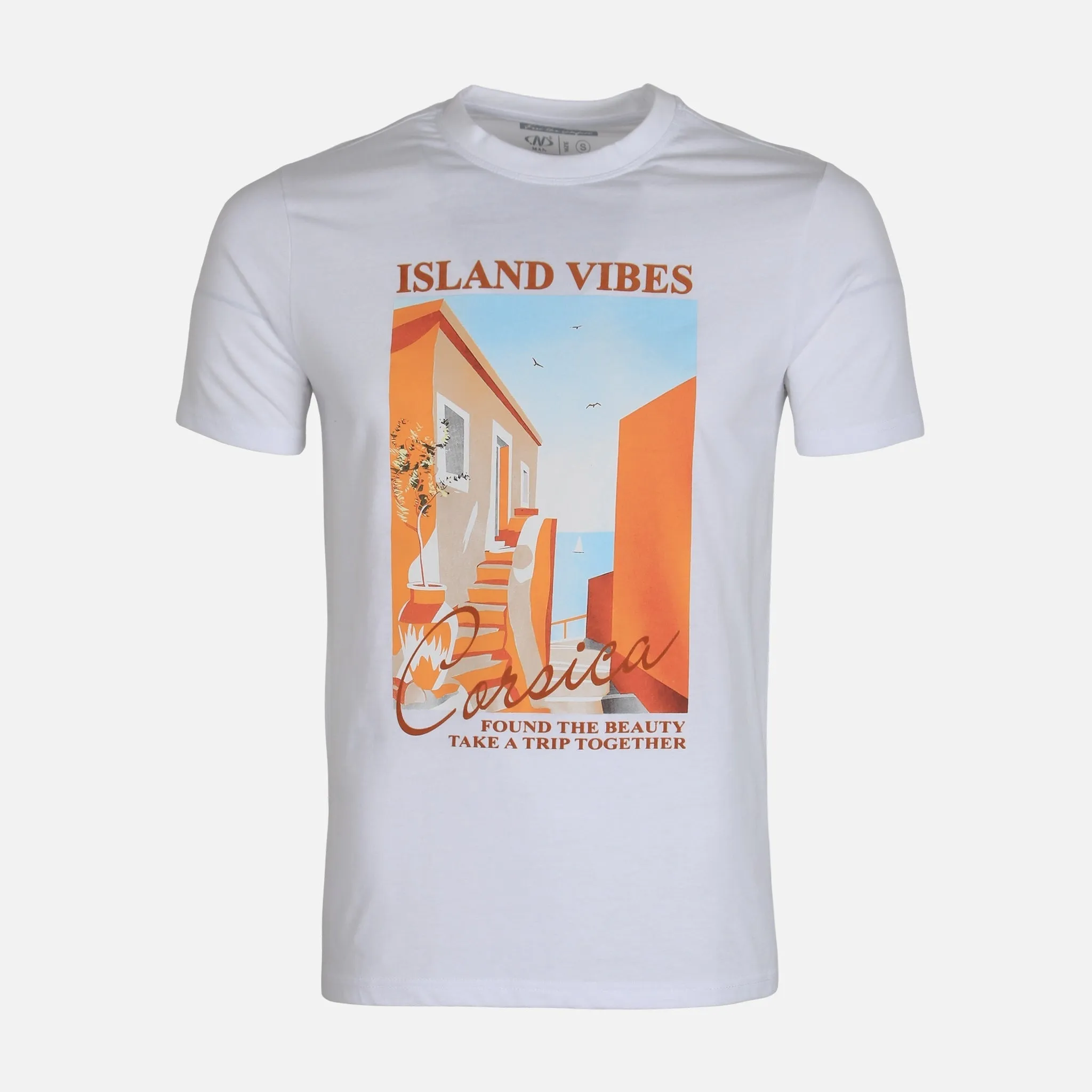 MEN T-SHIRT ROUND NECK REGULAR FIT Design Edge Retro cool