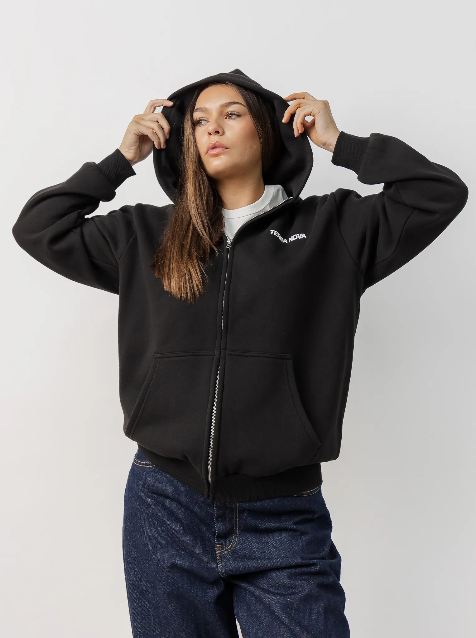 Full Zip Hoodie Reinforced Edges