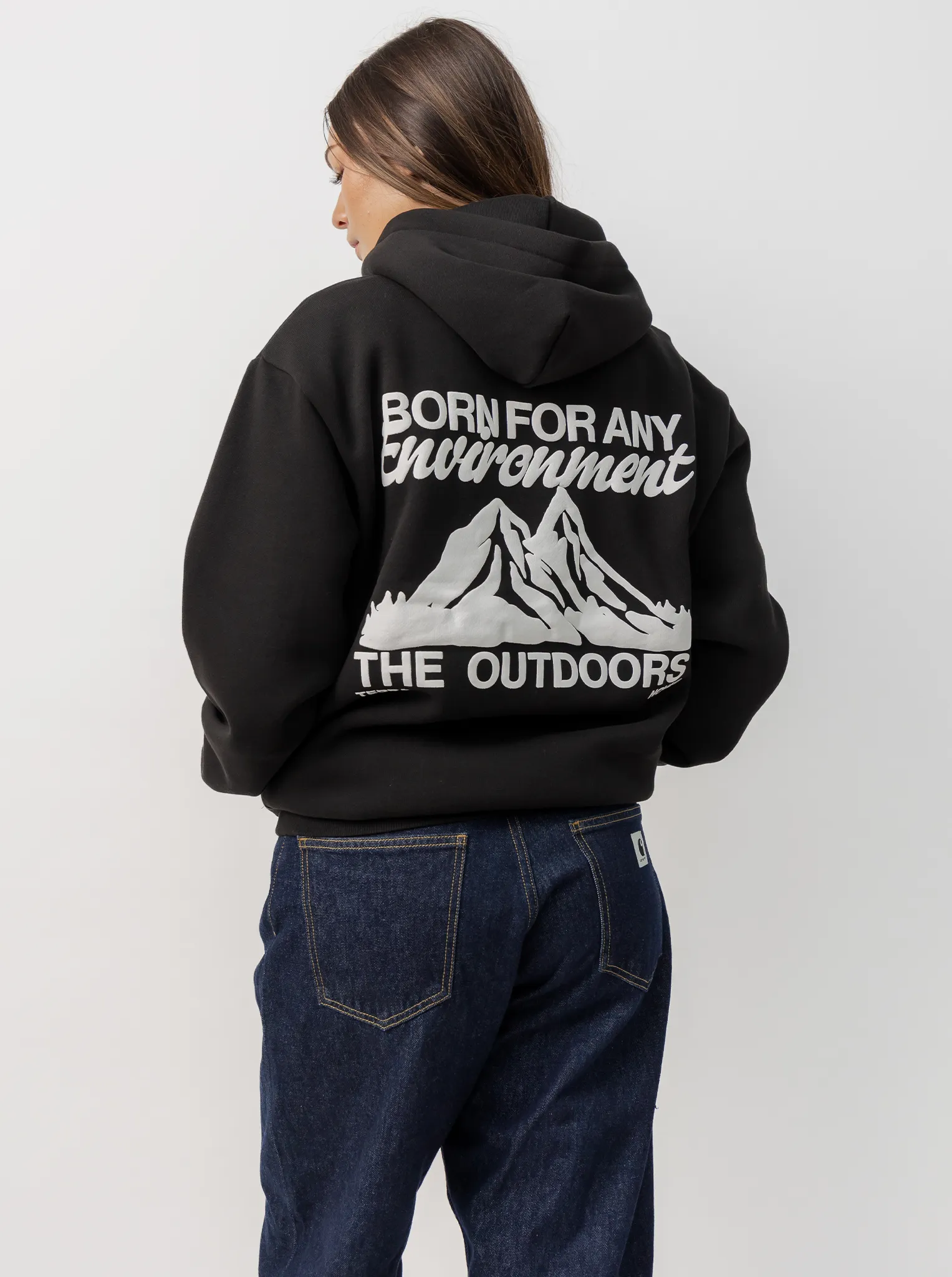 Full Zip Hoodie Recycled Polyester Blend Tagless Labeling