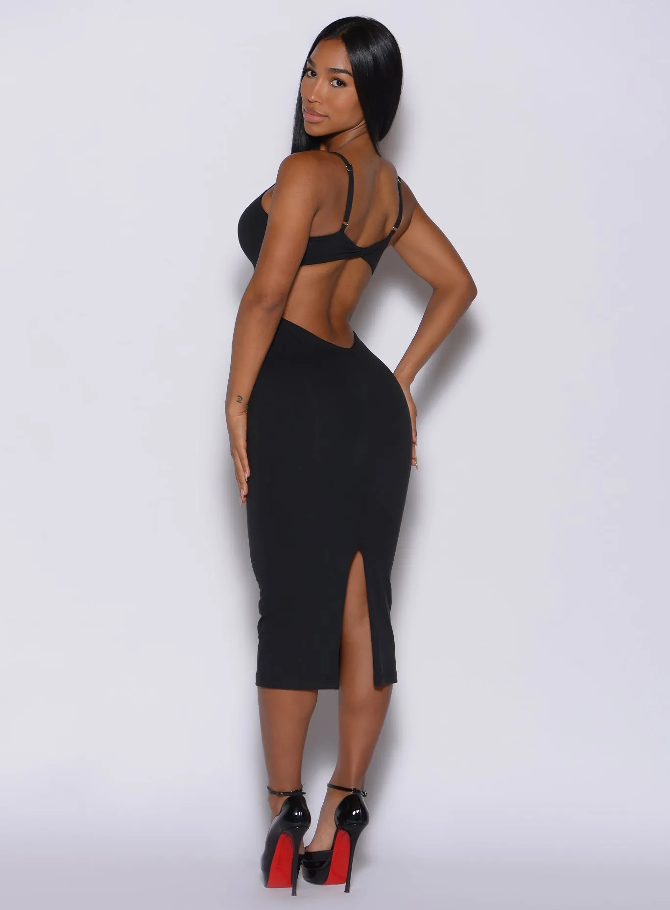 Hourglass Dress Scalloped-Edge Matte Look