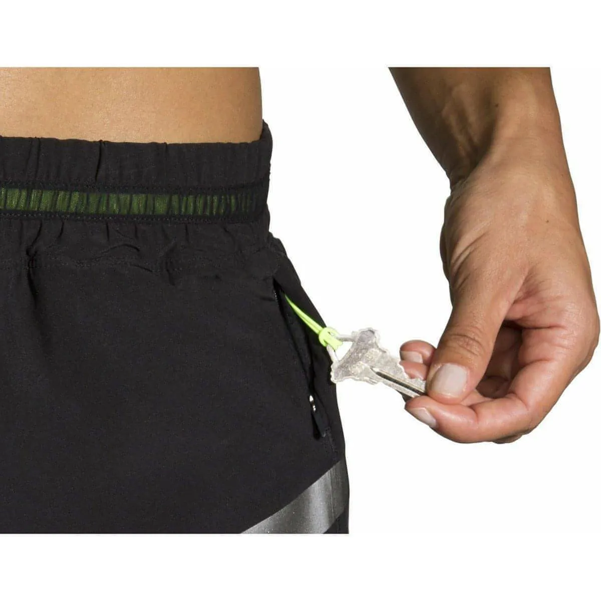 Brooks Carbonite 4 Inch Womens Running Shorts - Black Comfort Fit