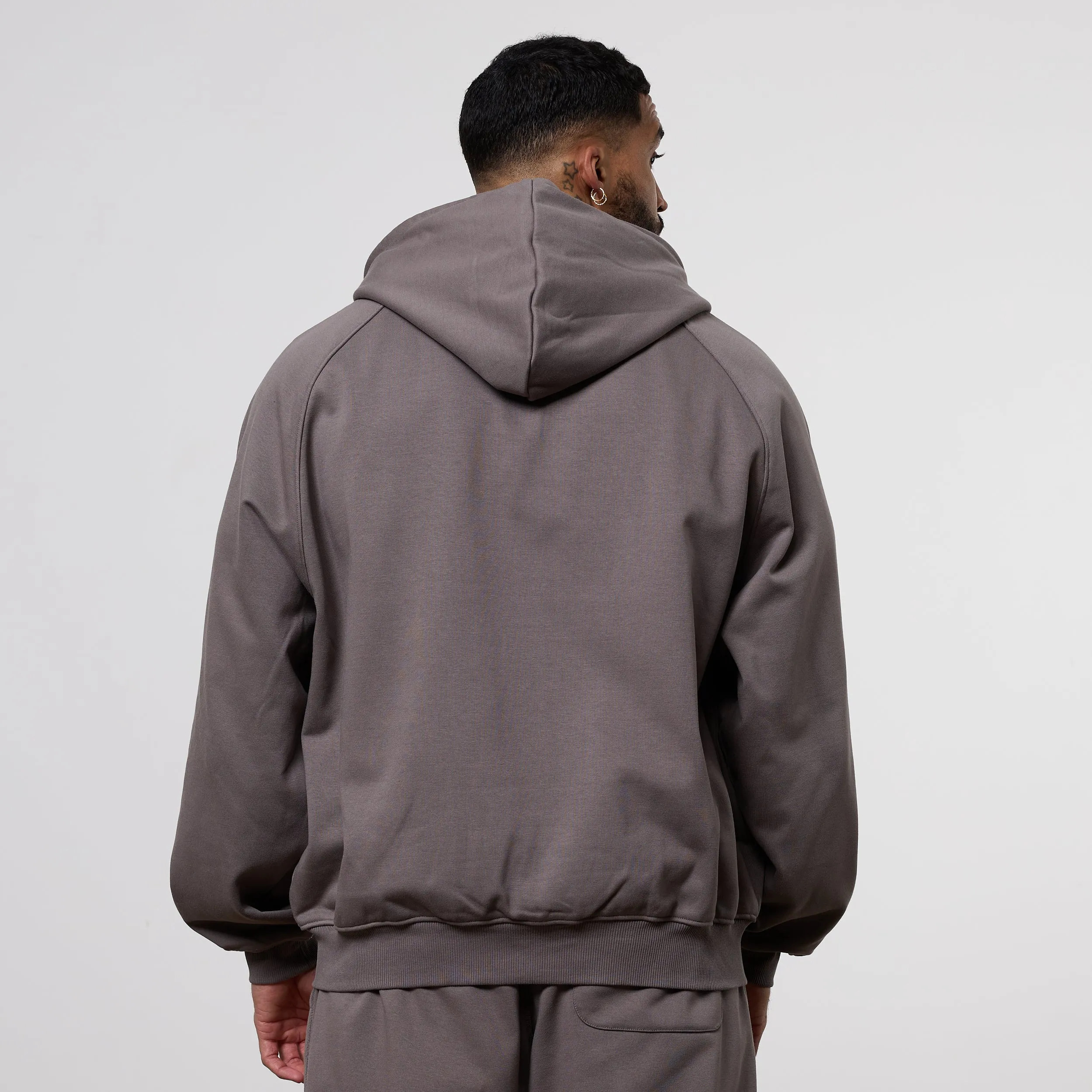Vanquish Essential Mushroom Oversized Boxy Hoodie Dual Layered Fabric