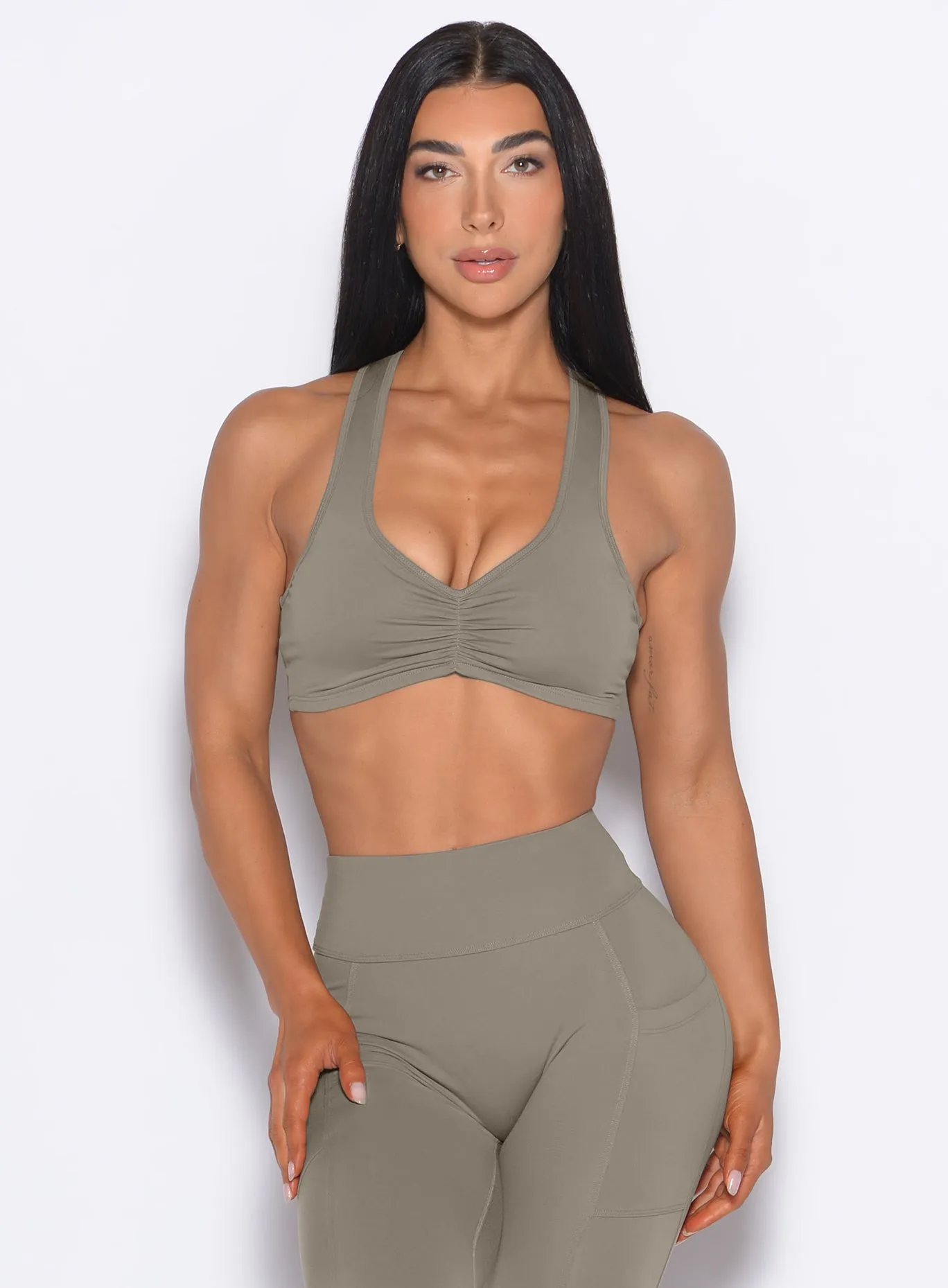 Scrunch Tank Bra Adjustable Straps
