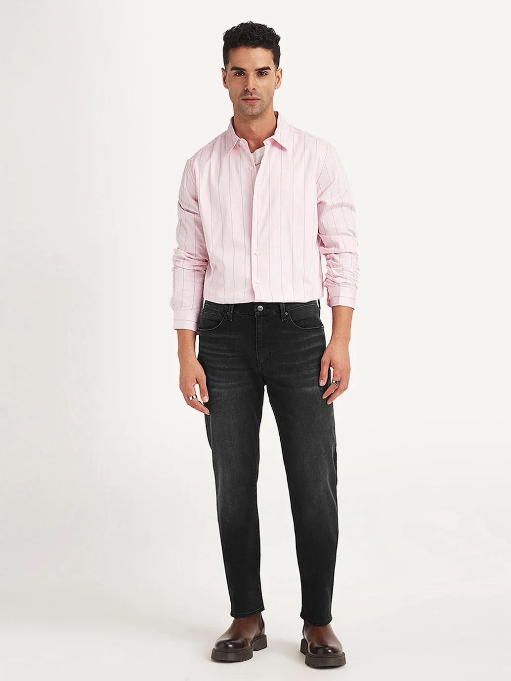 Casual Morning Stroll Relaxed Style Weekend Style High Quality Men's Redloop 511 Black Slim Fit Mid Rise Jeans