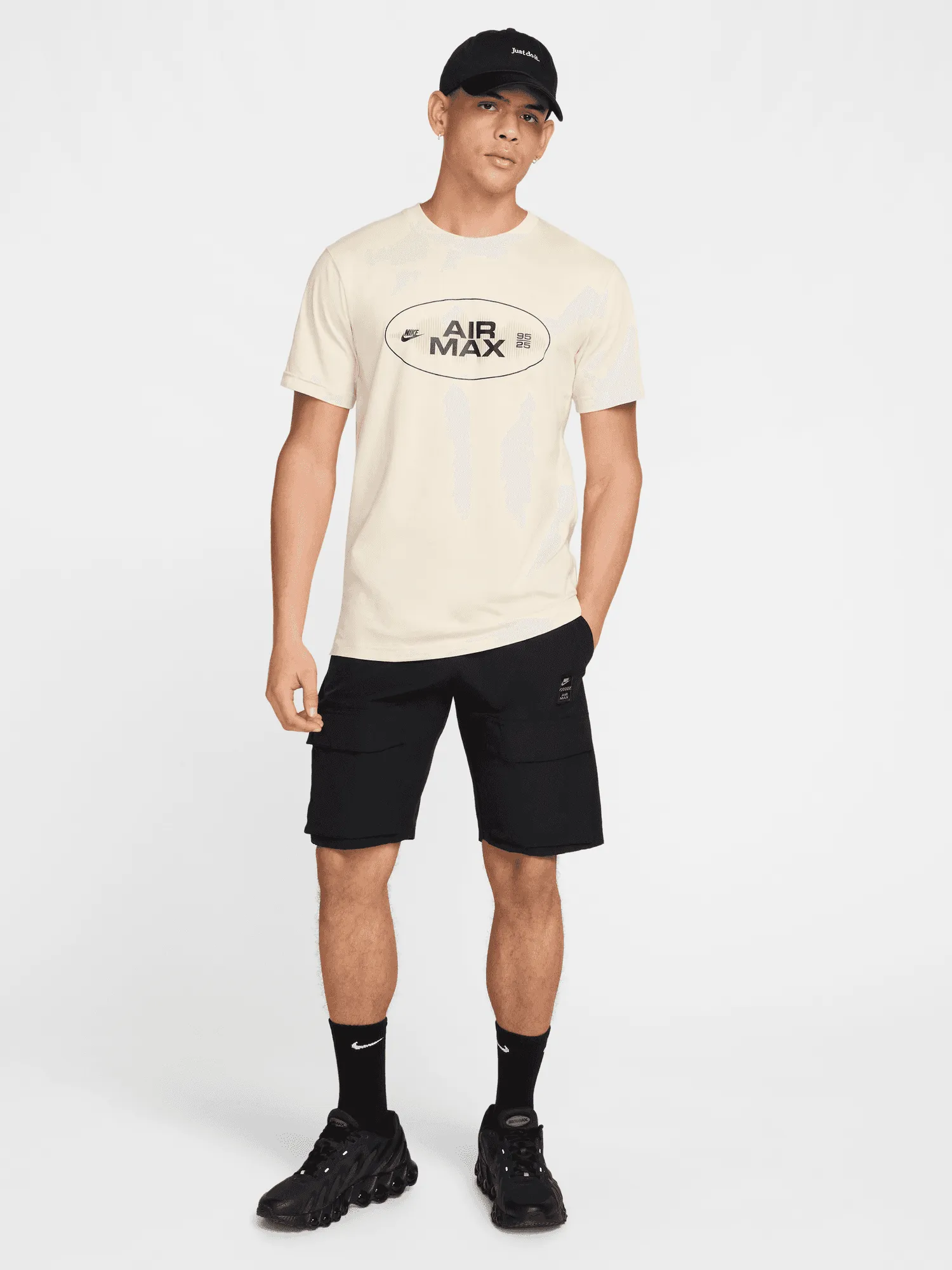 Air Max Woven Men's Cargo Shorts Tactical Storage Solutions rooftop party look