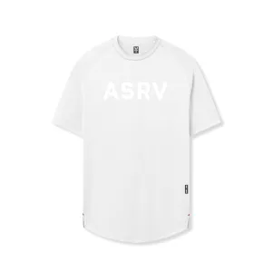 Layered Collar Structure Weekend Style 0660. AeroSilver? Established Tee - White "ASRV"