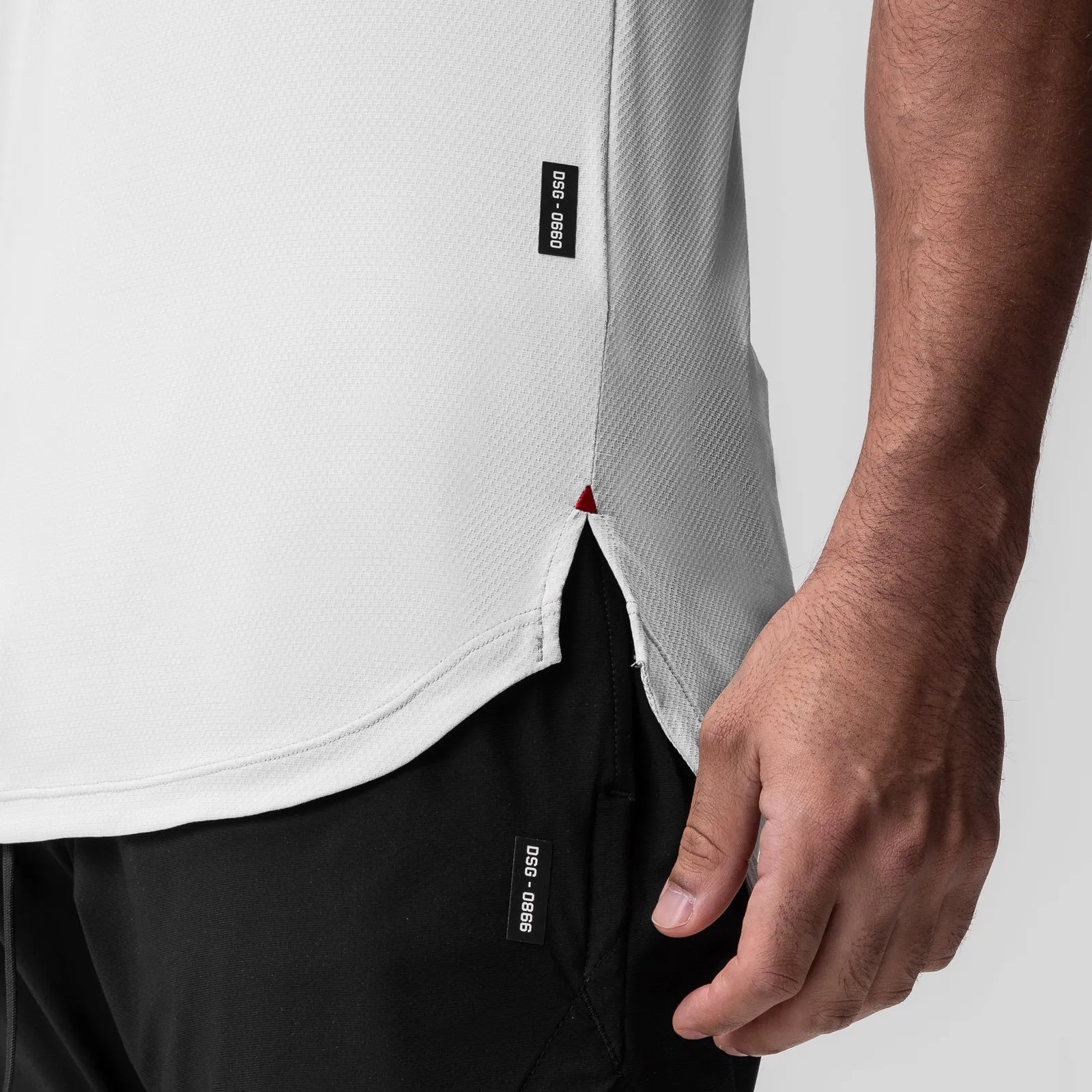 0660. AeroSilver? Established Tee - White "ASRV" Drip Dry Fabric Daily Favorite