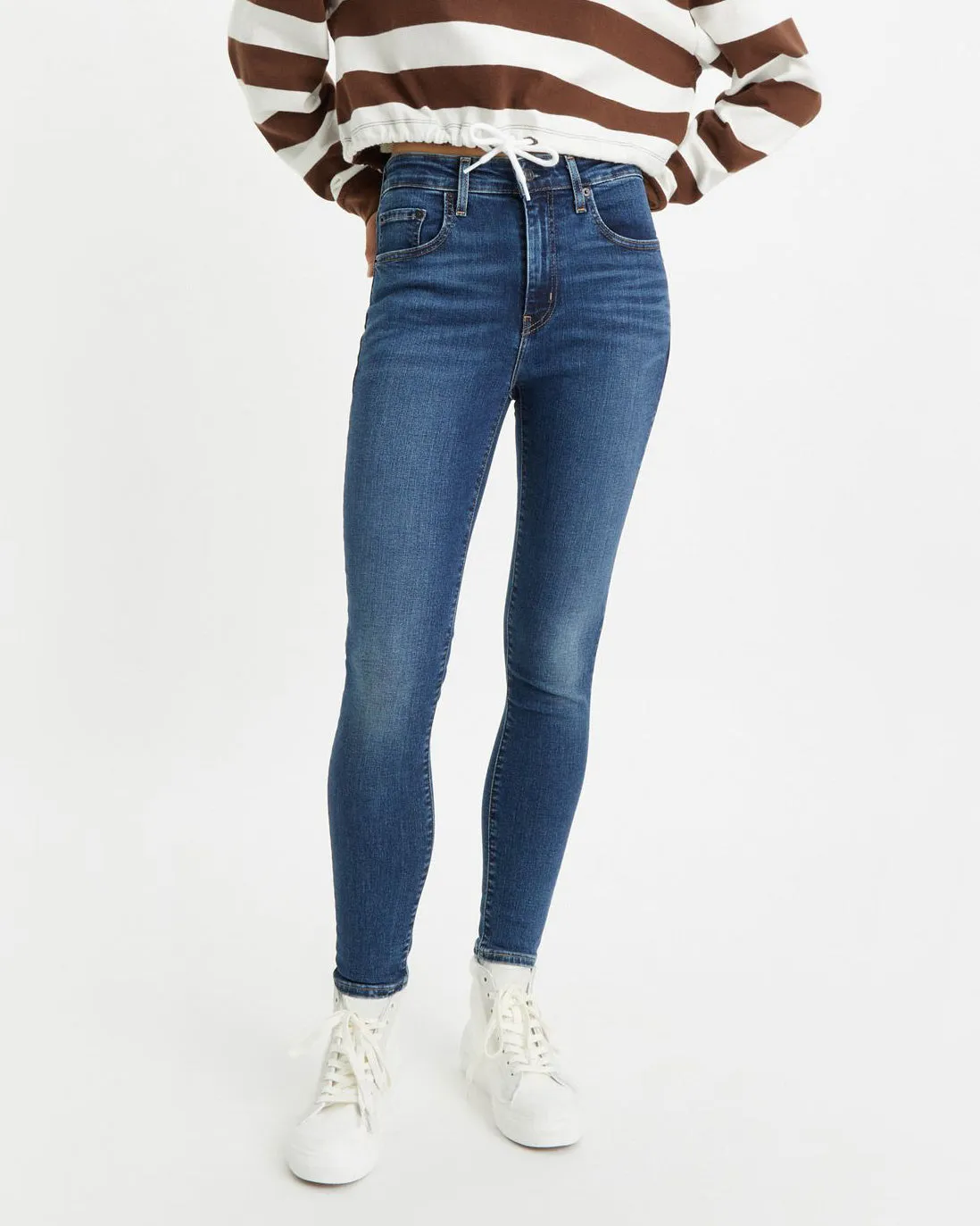 Breathable Travel Outfit Brunch Outfit Brunch Outfit Vintage Lover Formal Levi's? Womens 721 High Rise Skinny Jeans - Blue Wave Dark