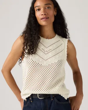 Levi's? Womens Adrienne Crochet Tank Top - Egret Night Out Parent Style