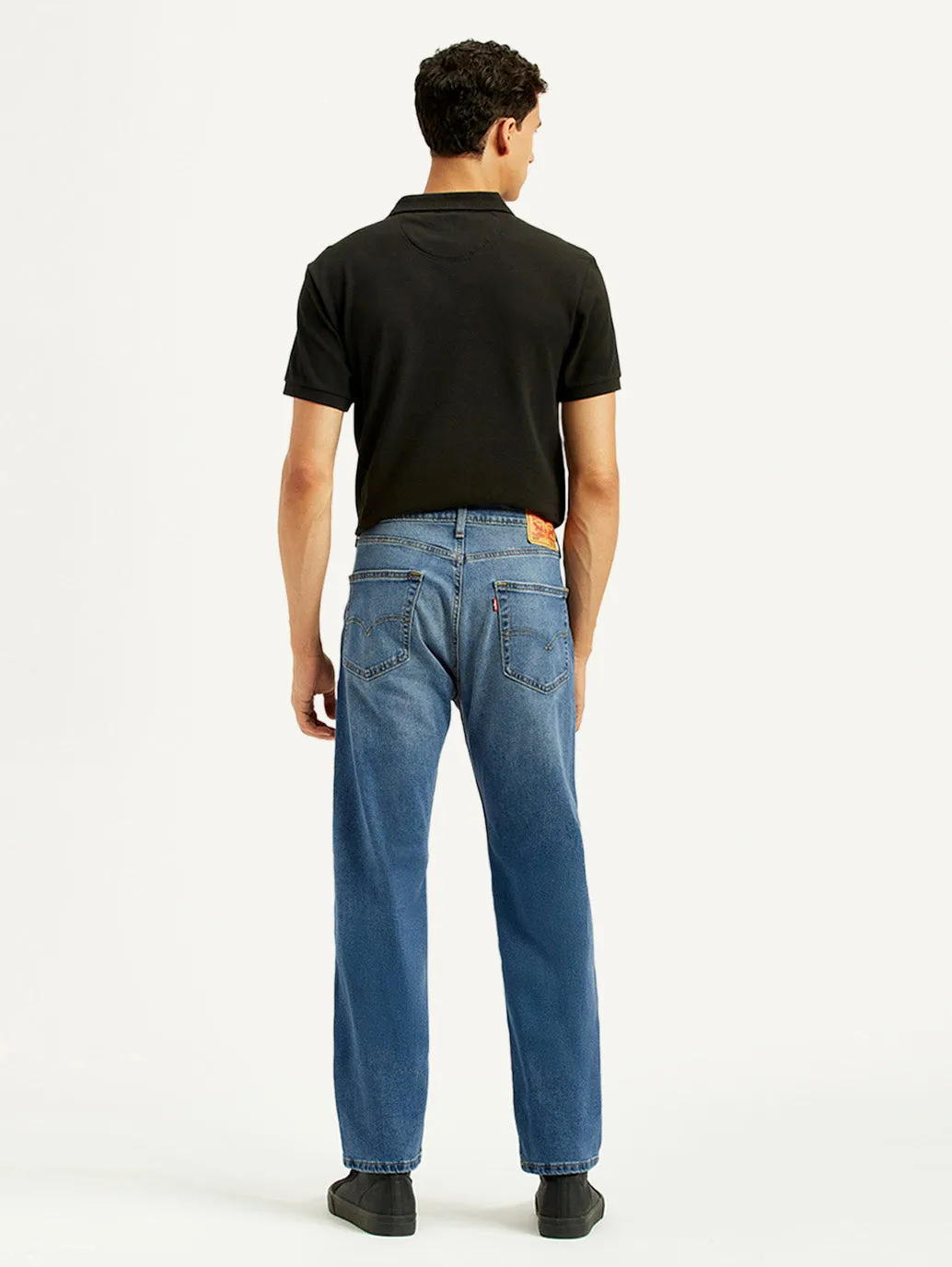 Softened Fabric Fashion Forward Men's 505 Blue Straight Fit Mid Rise Jeans