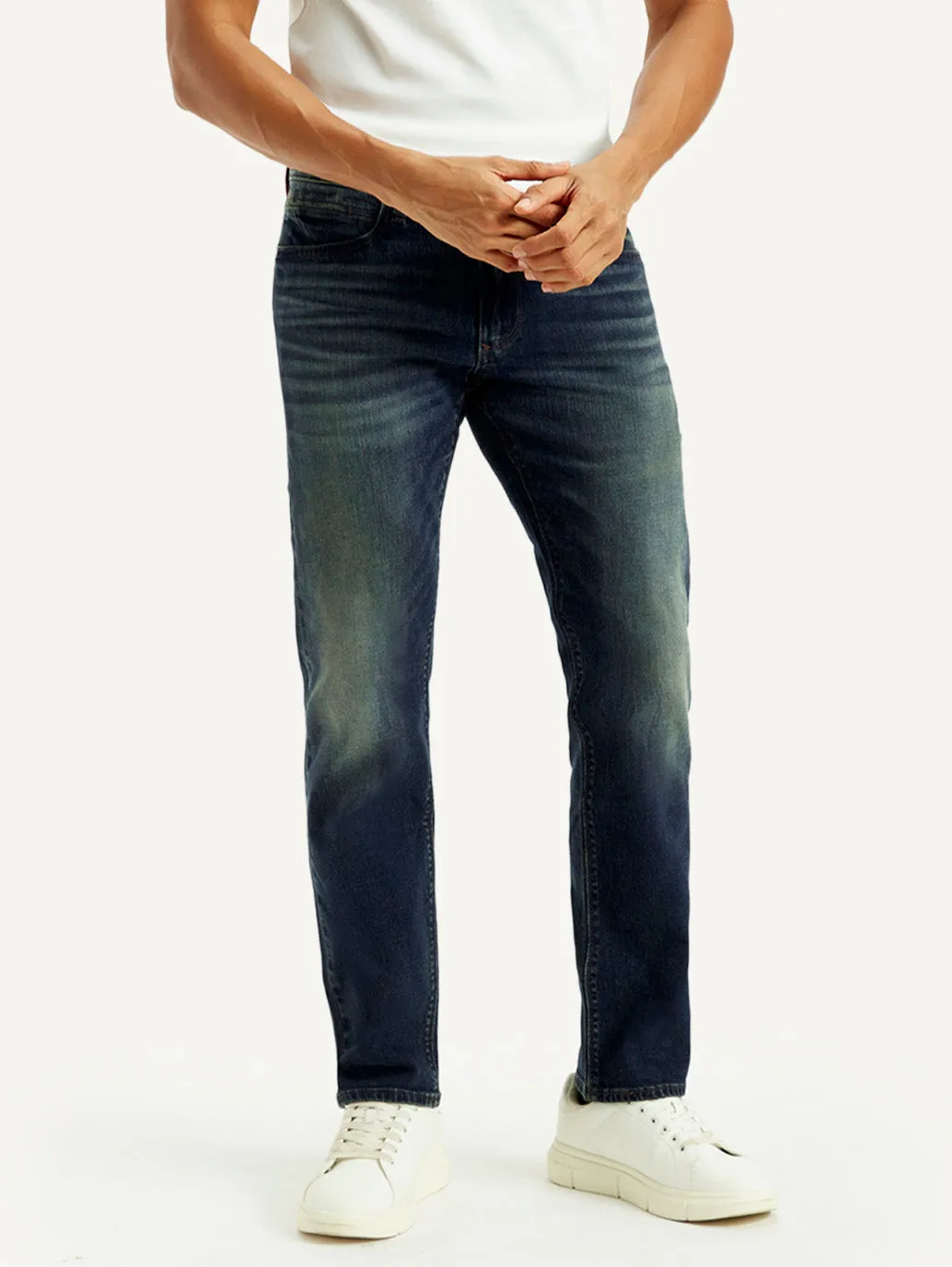 All Use Wear Cool Fit Men's Redloop 511 Dark Indigo Slim Fit Mid Rise Selvedge Jeans