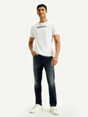 Men's Redloop 511 Dark Indigo Slim Fit Mid Rise Selvedge Jeans Sandblasted Finish
