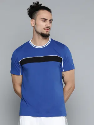 Alcis Men Blue Slim Fit Training or Gym T-shirt Motion Core
