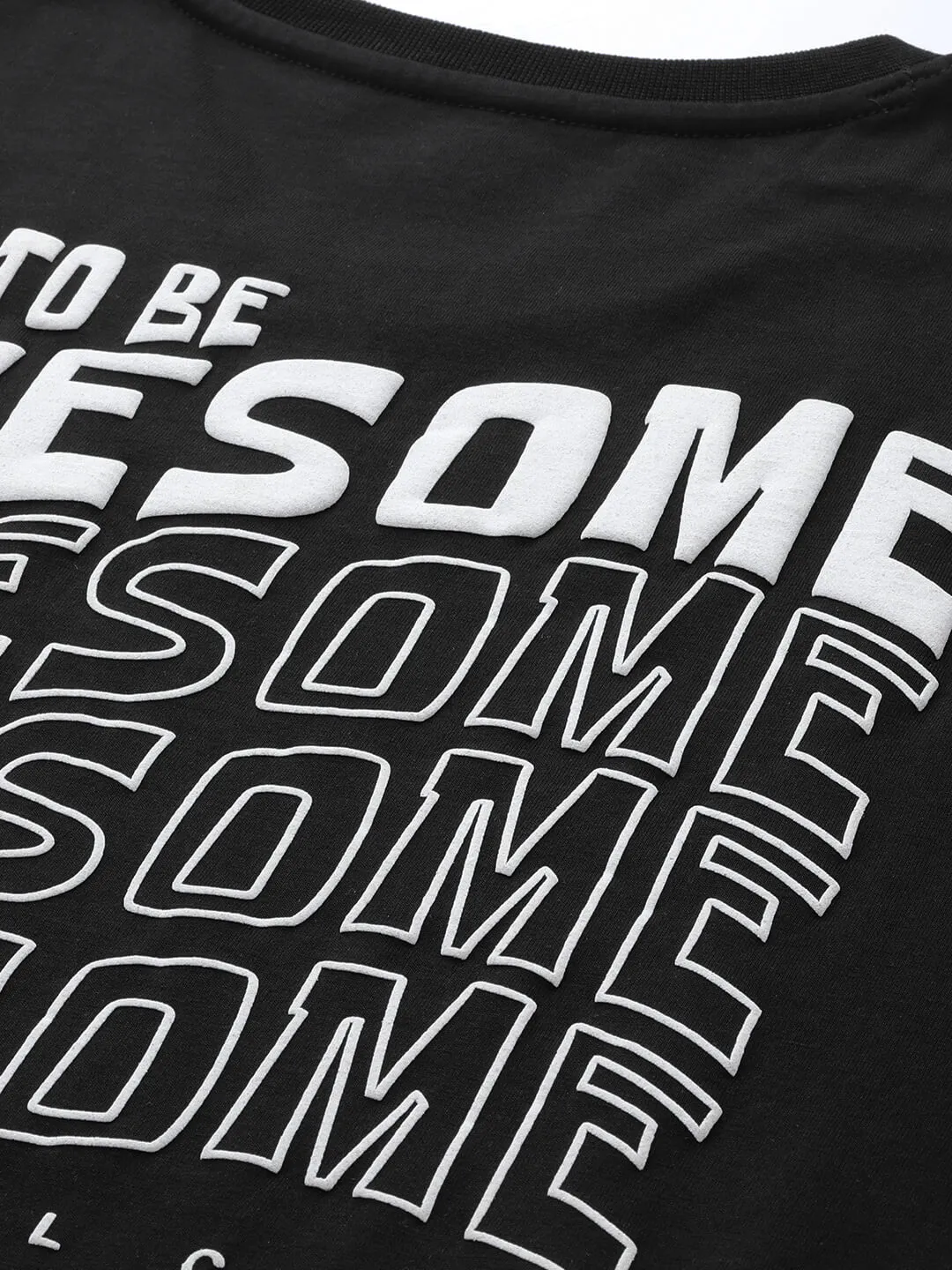 Club Mode NonSlip Grips Alcis Men Black Typography Printed Slim Fit T-shirt