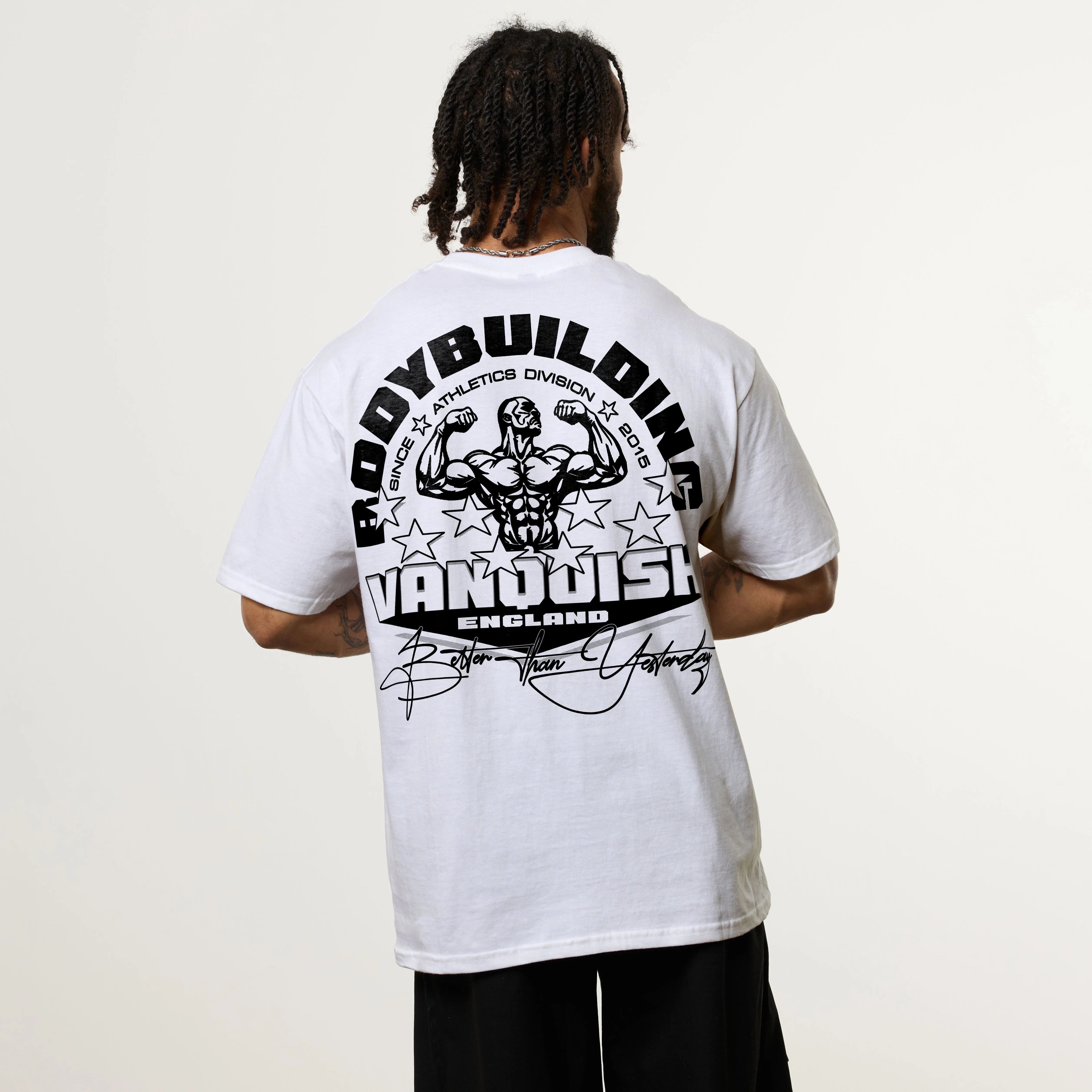 Vanquish Revolve Triumph White Oversized T Shirt Vintage Style Evergreen