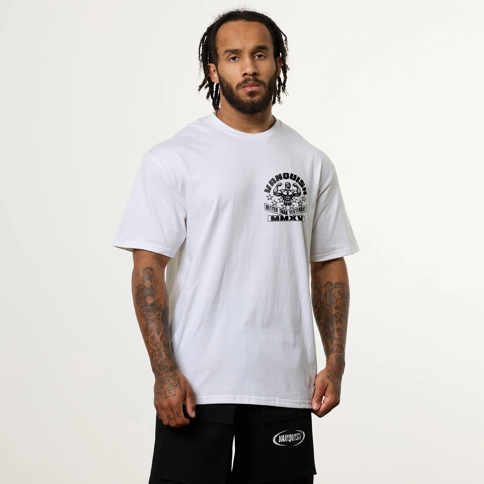 Light Design Vanquish Revolve Triumph White Oversized T Shirt