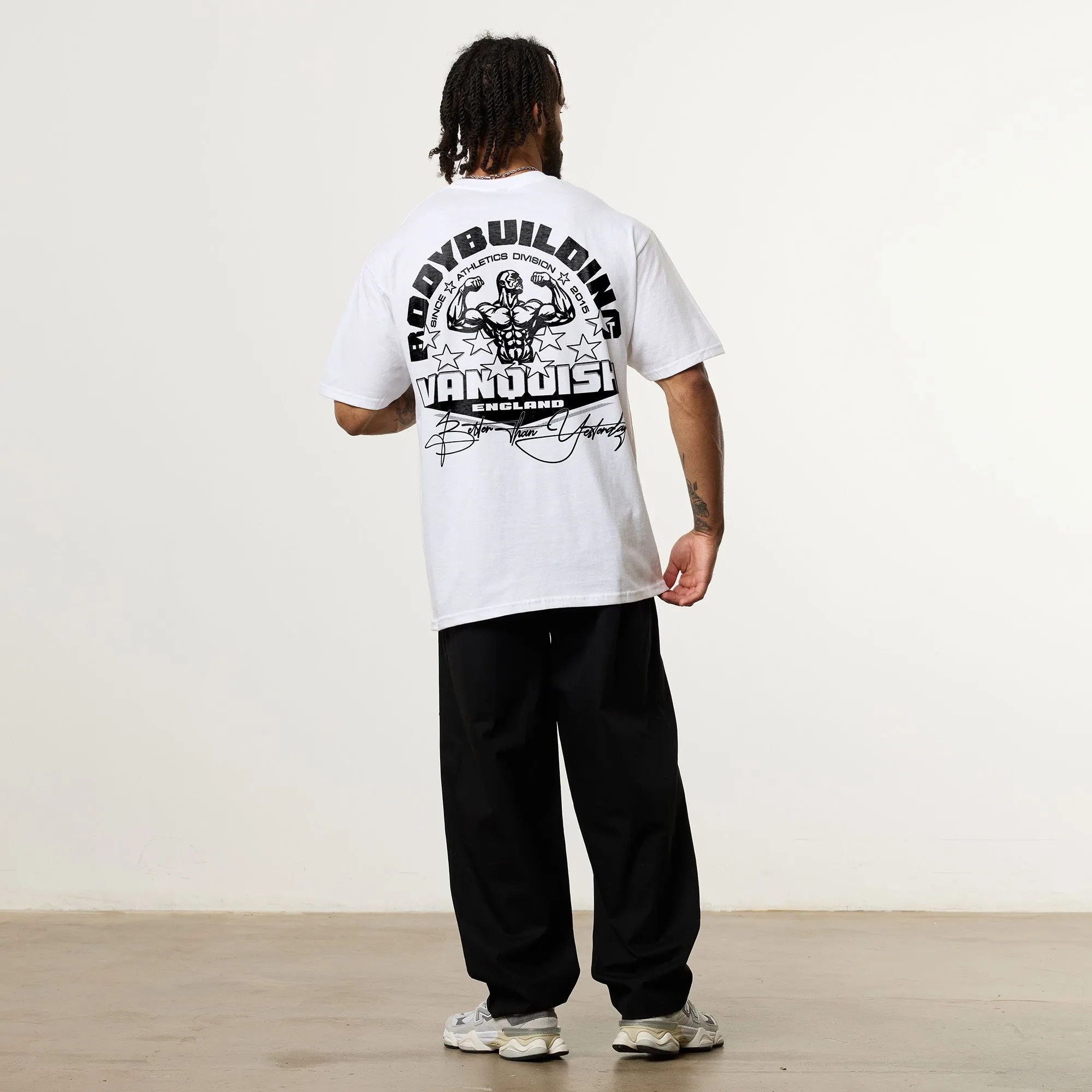 Vanquish Revolve Triumph White Oversized T Shirt Breezy Comfort Flexible Ribbed Neckline