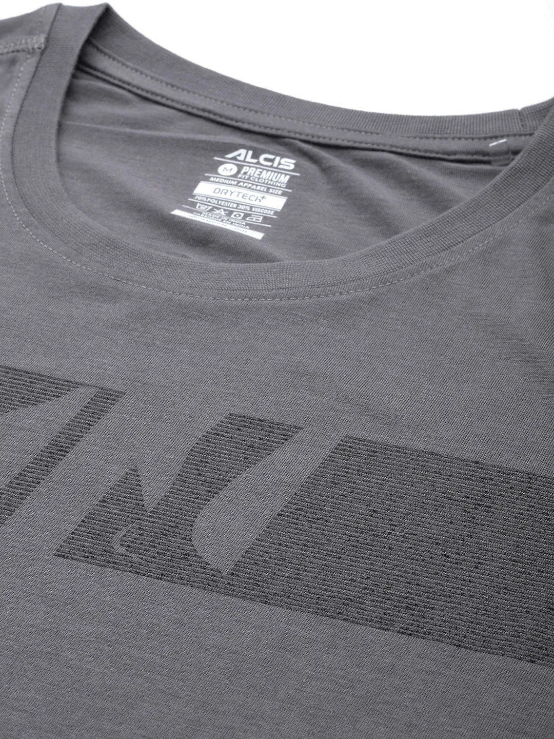 Alcis Men Typography Printed Full Sleeves Running T-shirt Brunch Fit