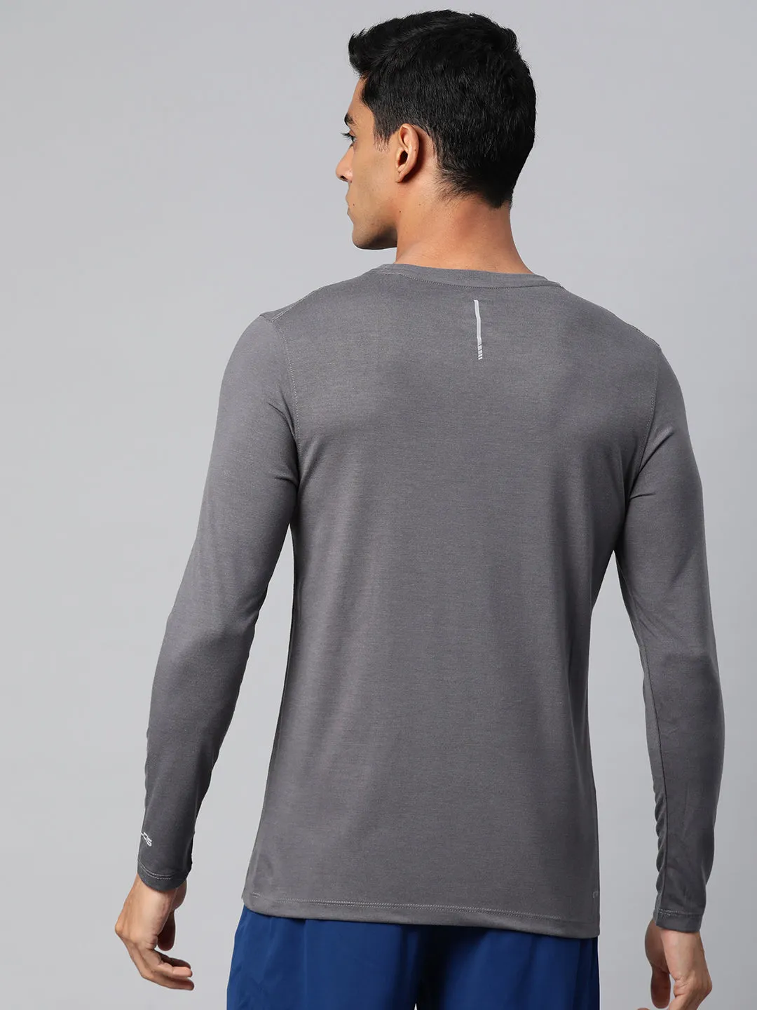 Ultraviolet Protection WrinkleResistantFabric Alcis Men Typography Printed Full Sleeves Running T-shirt