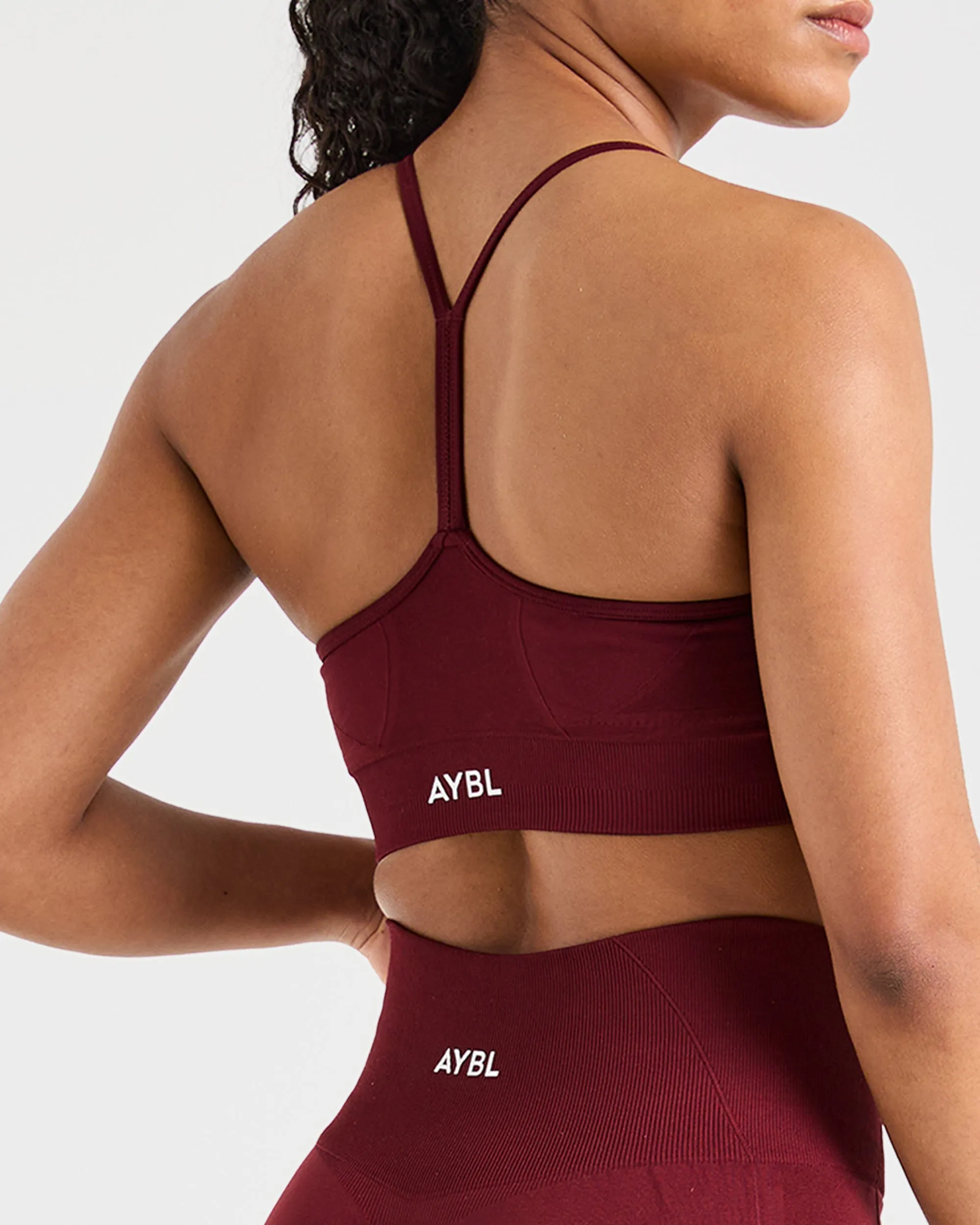 Odor-resistant Empower Seamless Sports Bra - Red Wine