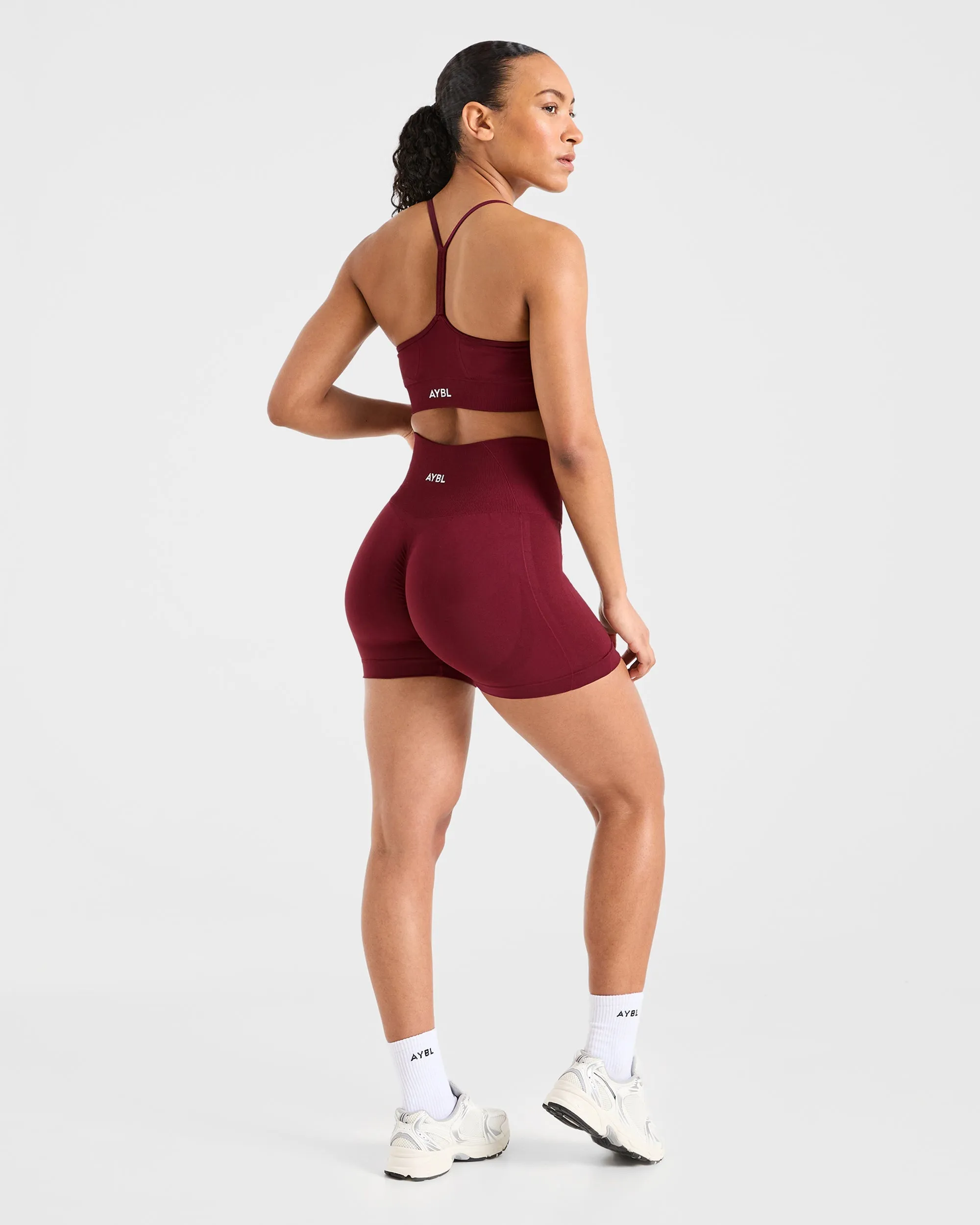 Empower Seamless Sports Bra - Red Wine Easy Wear