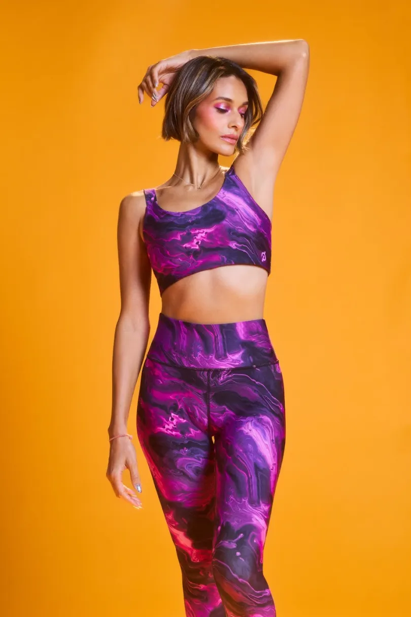 DuoKnit Scoop Neck Bra Striped activewear Anti-shrink