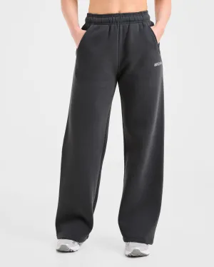 Versatile Wear Breathable AYBL Sports Outline Oversized Straight Leg Joggers - Charcoal Boundless