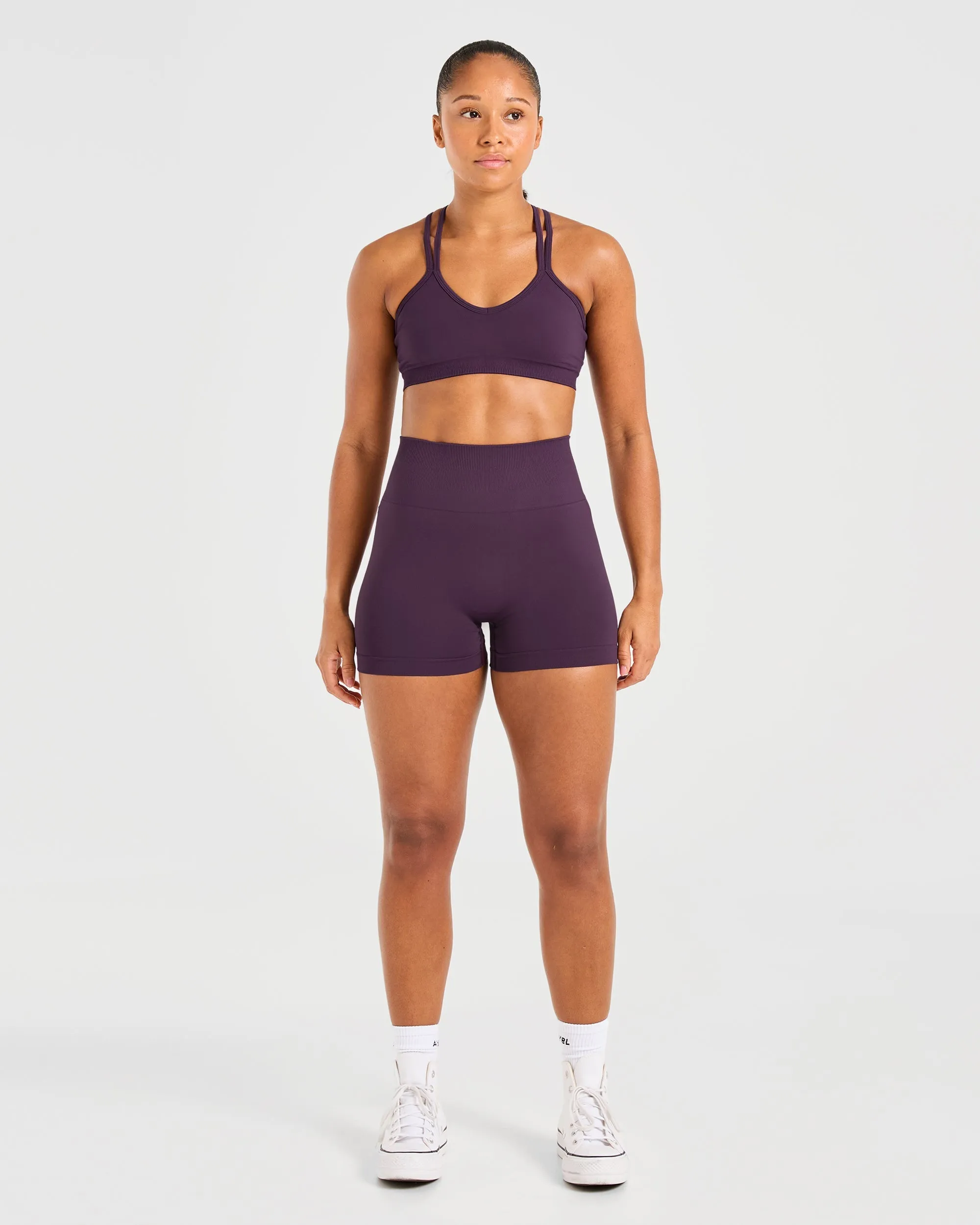 High-intensity workouts Lightweight Fit Power Seamless Sports Bra - Grape Wine