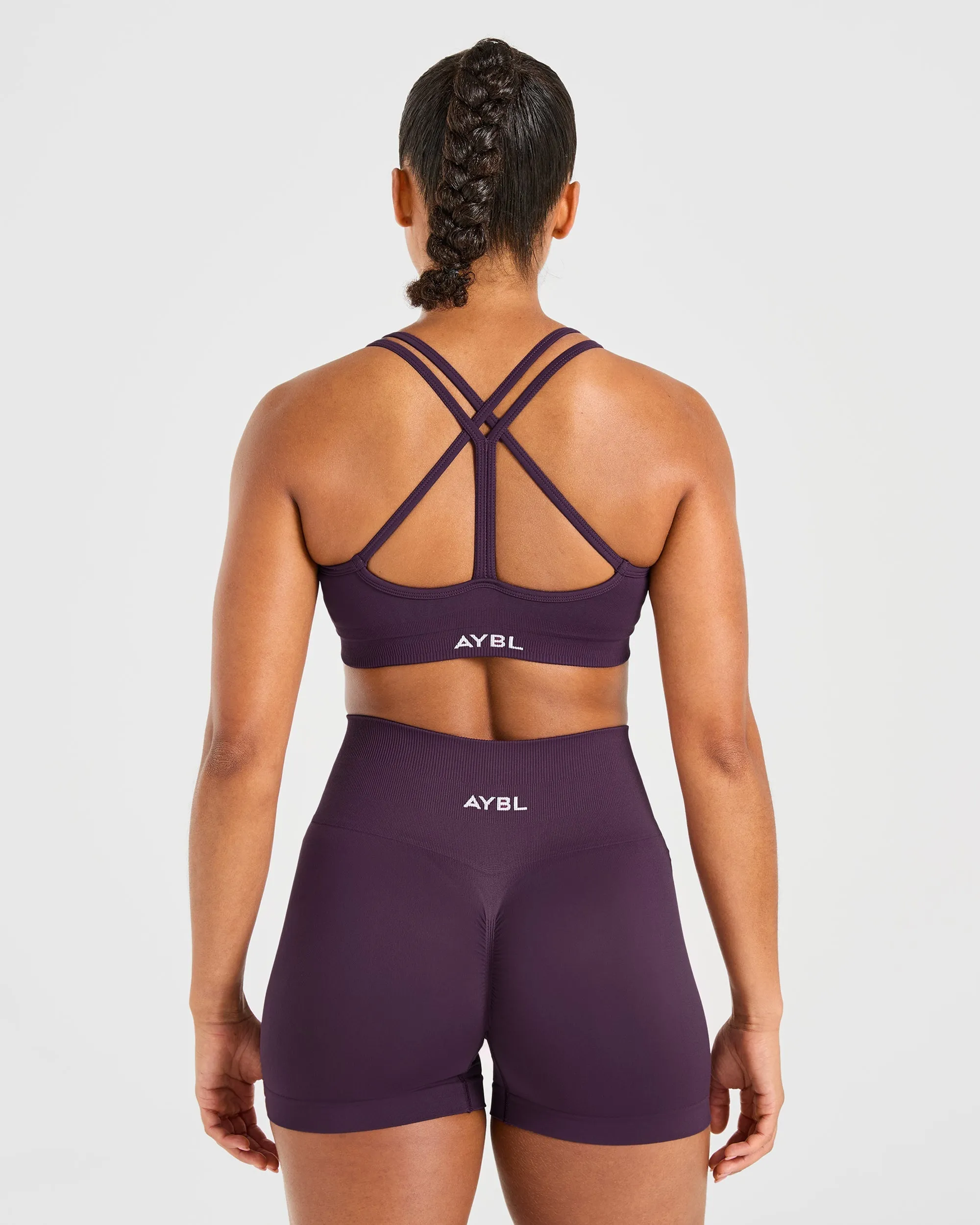 Low-quality Comfortable Power Seamless Sports Bra - Grape Wine