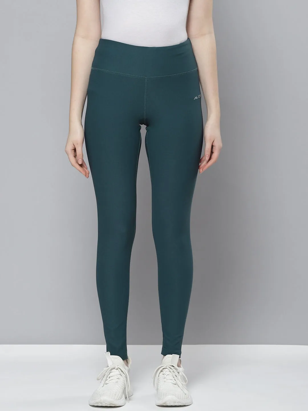 Alcis Women Blue Solid Tights Plus Size Compression Support