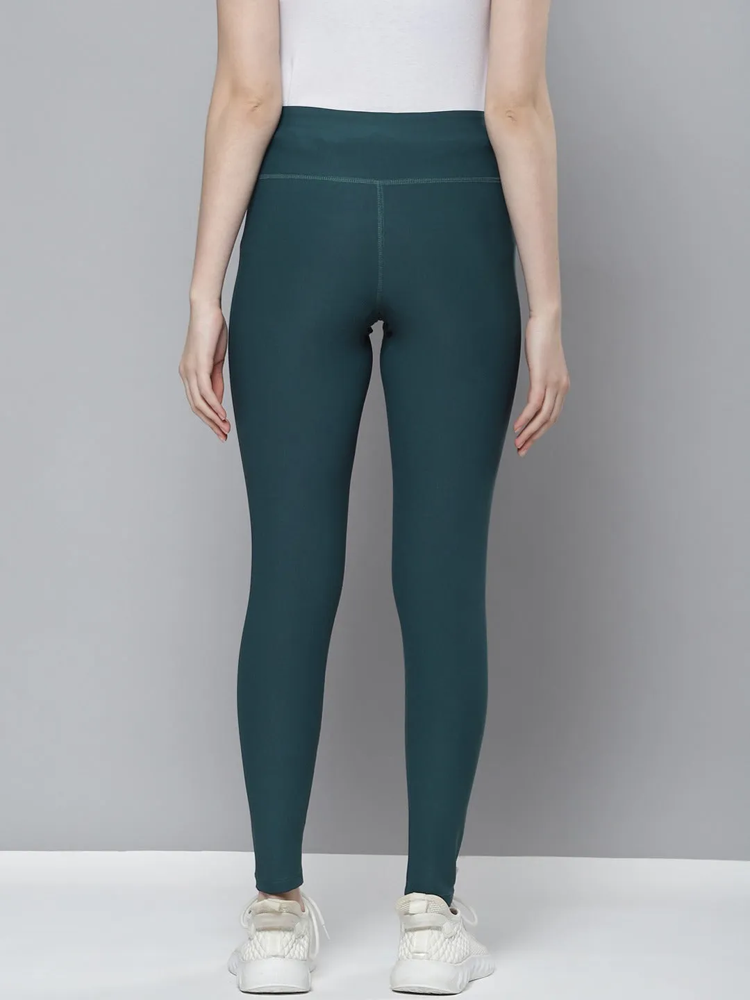 Alcis Women Blue Solid Tights Run Fit Plus Size Soft Touch