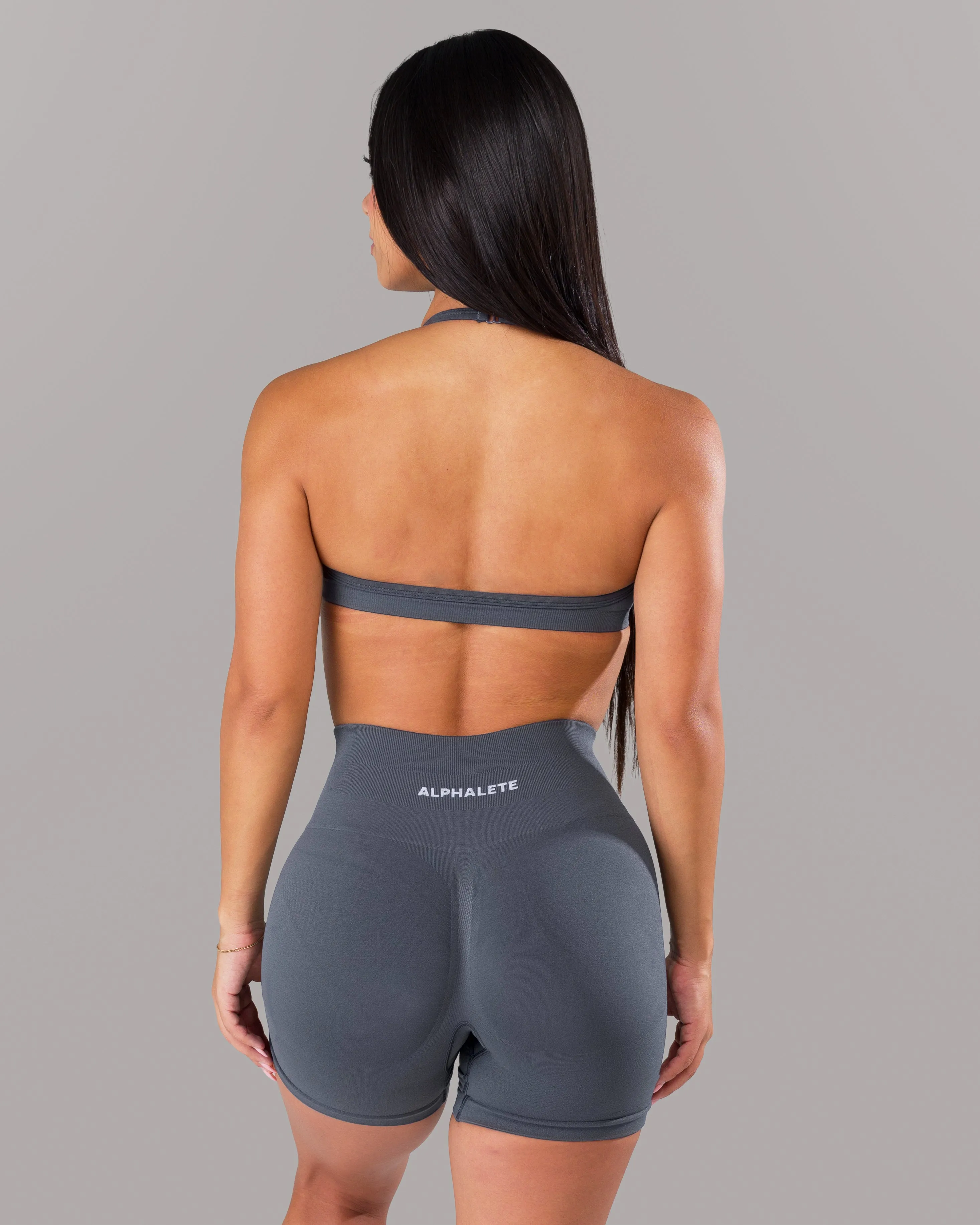 Amplify Minimal Bra - Dusty Navy Non-Restrictive Fit Short fit