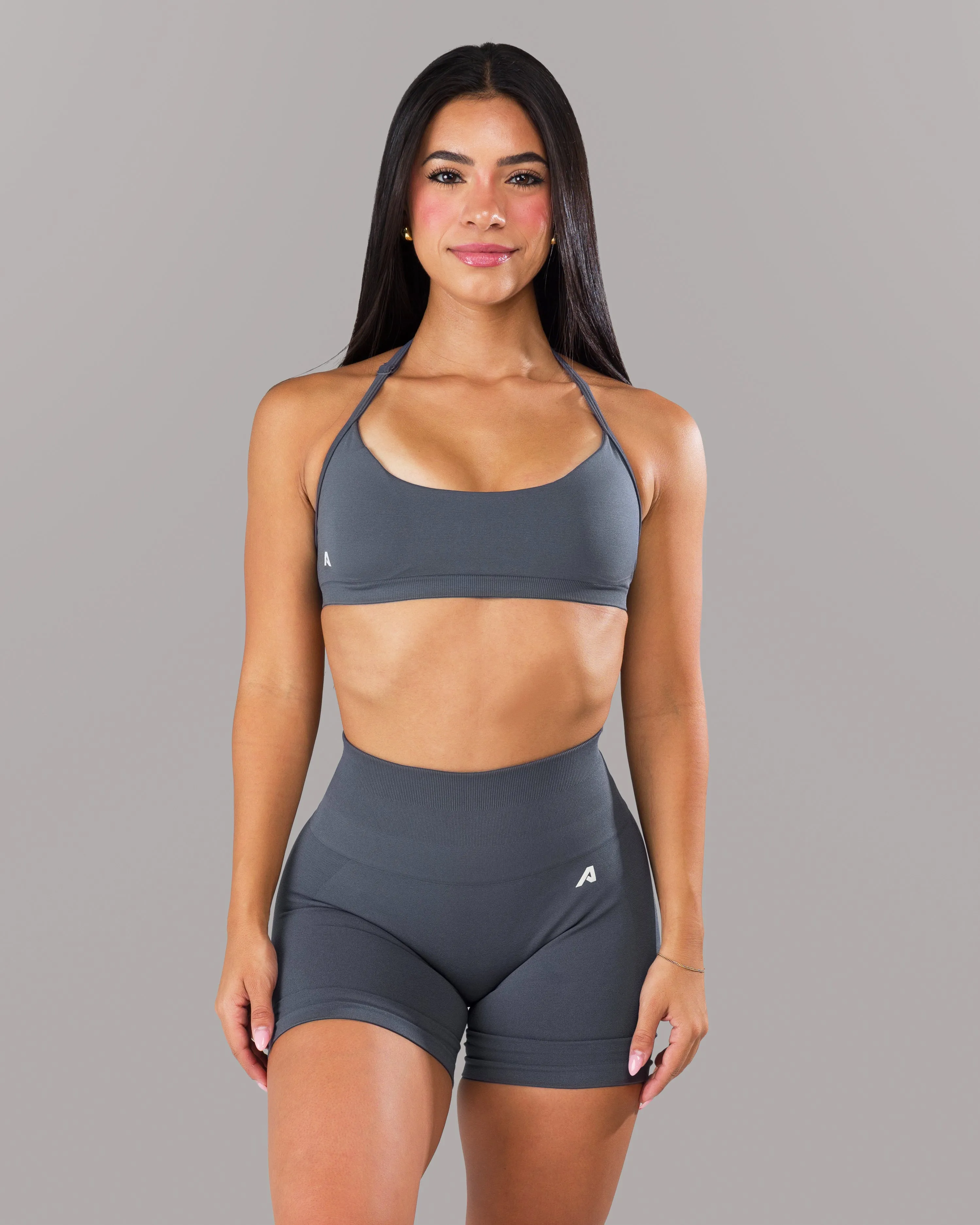 Hook-and-eye closure Supportive Fit Amplify Minimal Bra - Dusty Navy