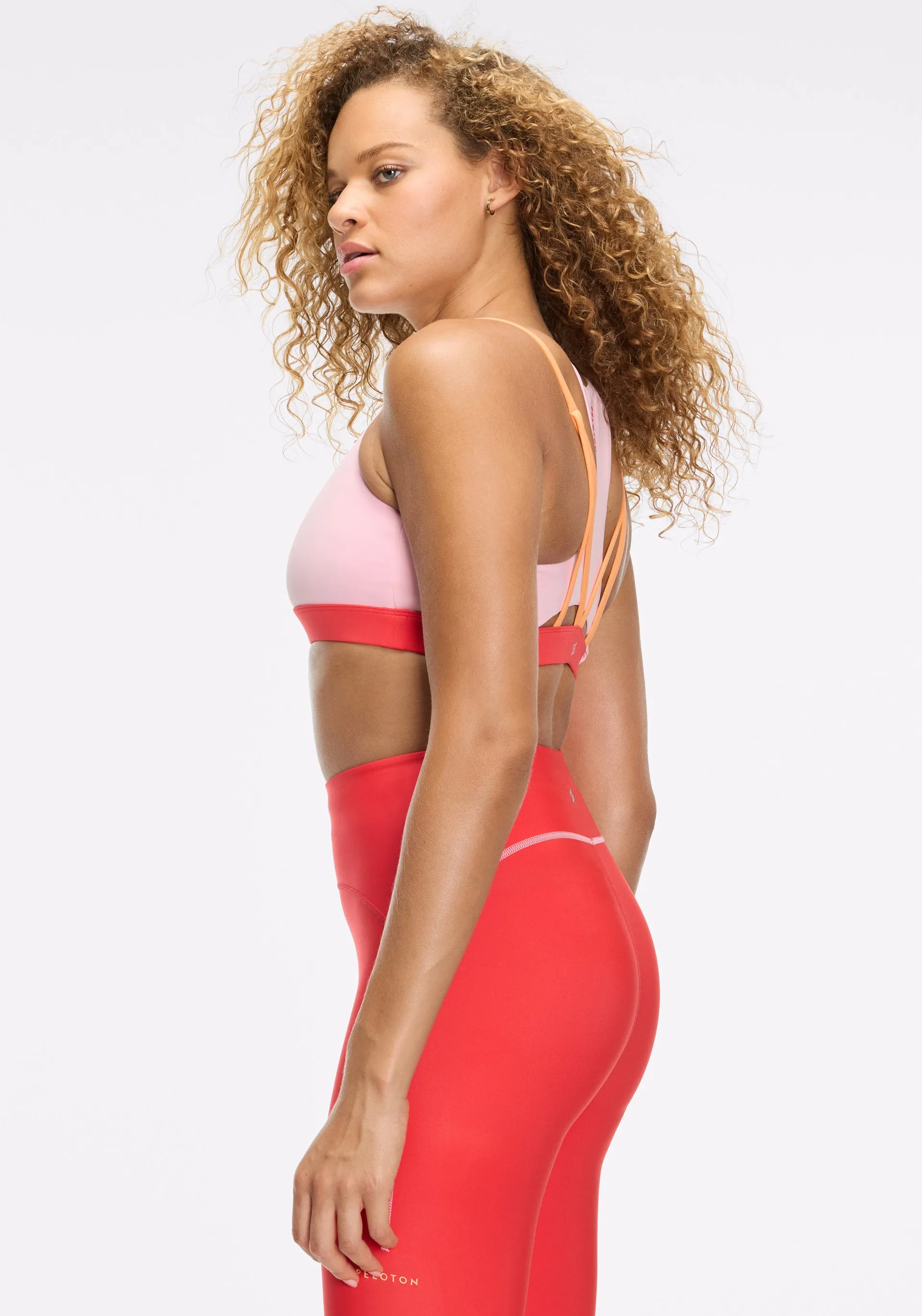 Endurance Light Strappy Bra Embellished Mock neck