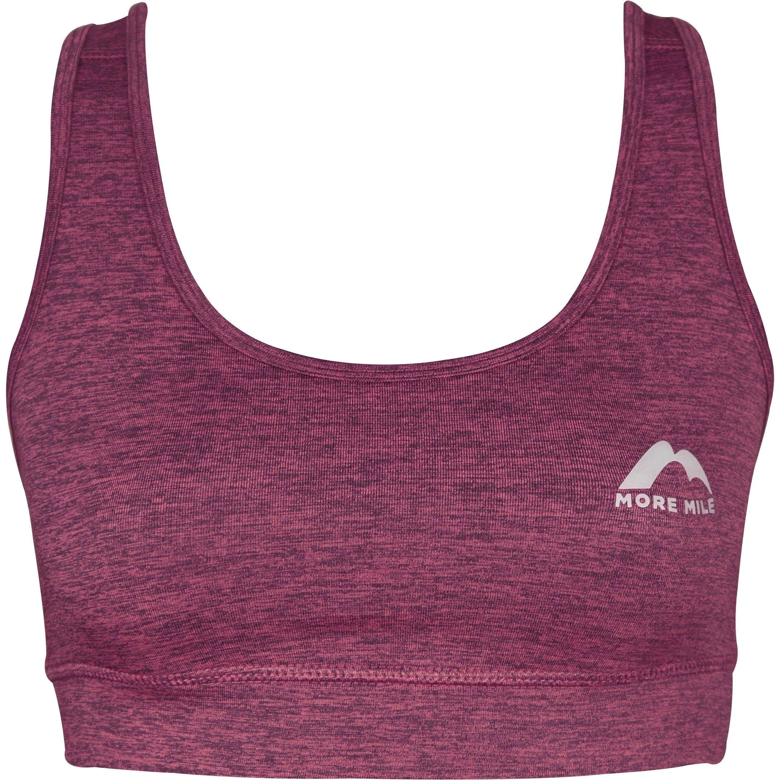 More Mile Train To Run Womens Running Crop Top - Purple Athletic Plus Size