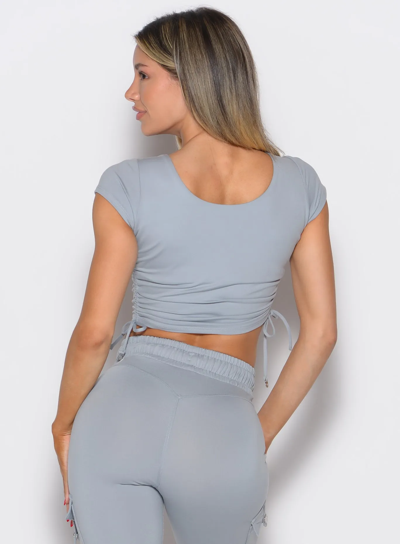 Square Neck Scrunch Fit Bra-Tee