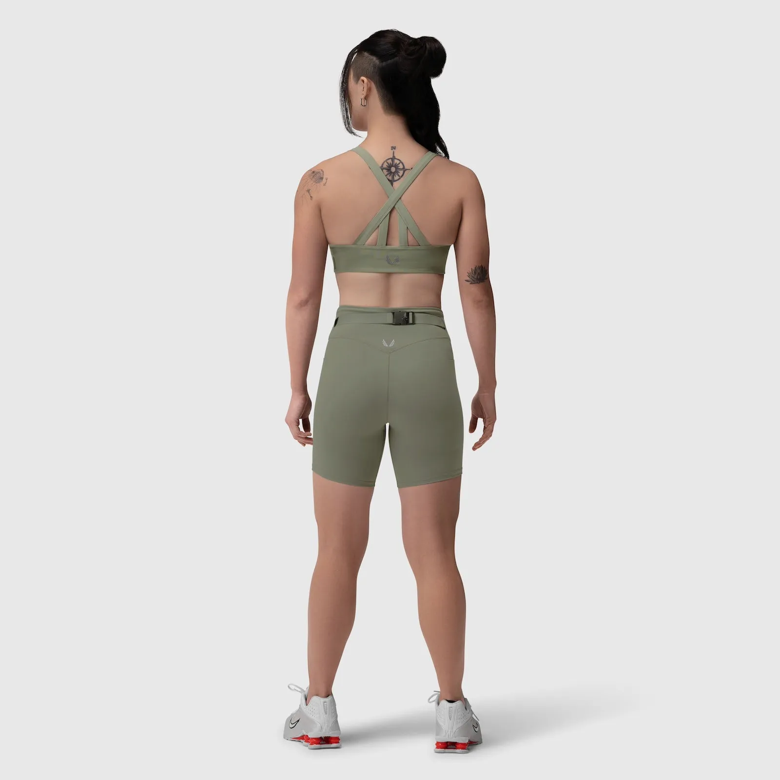 Secure Structure W039. Lycra? Hybrid Sports Bra - Sage