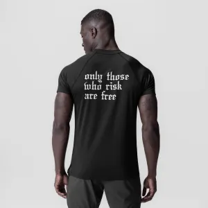 0839. 3D-Lite? 2.0 Lycra? Fitted Tee - Black "OTWR Block" MinimalistStitching