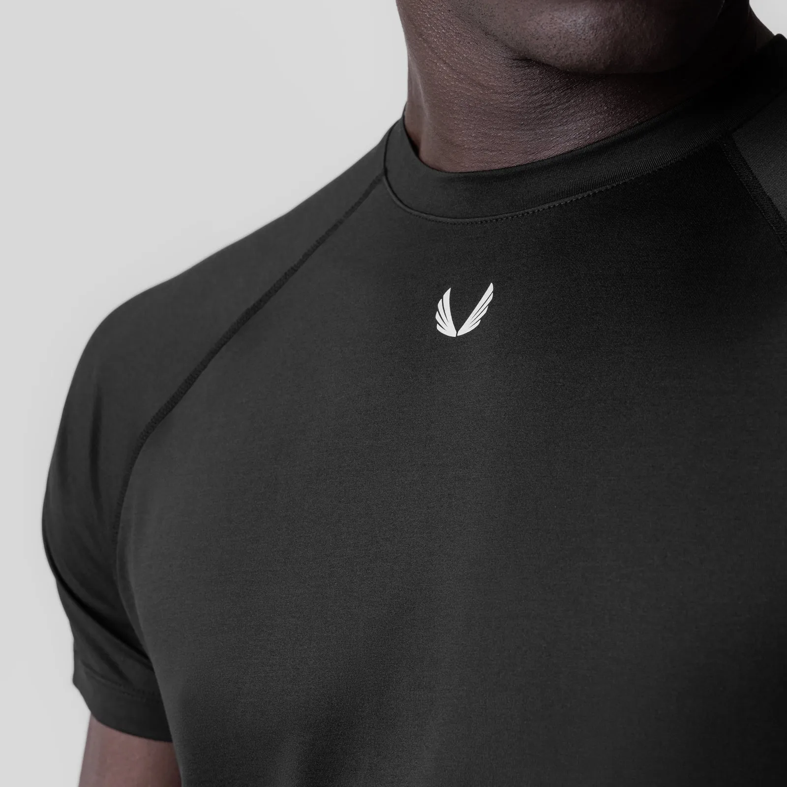 0839. 3D-Lite? 2.0 Lycra? Fitted Tee - Black "OTWR Block" Odor-resistant