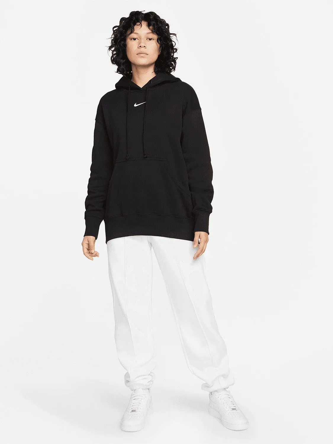 Logo Detail Phoenix Fleece Oversized Pullover Hoodie
