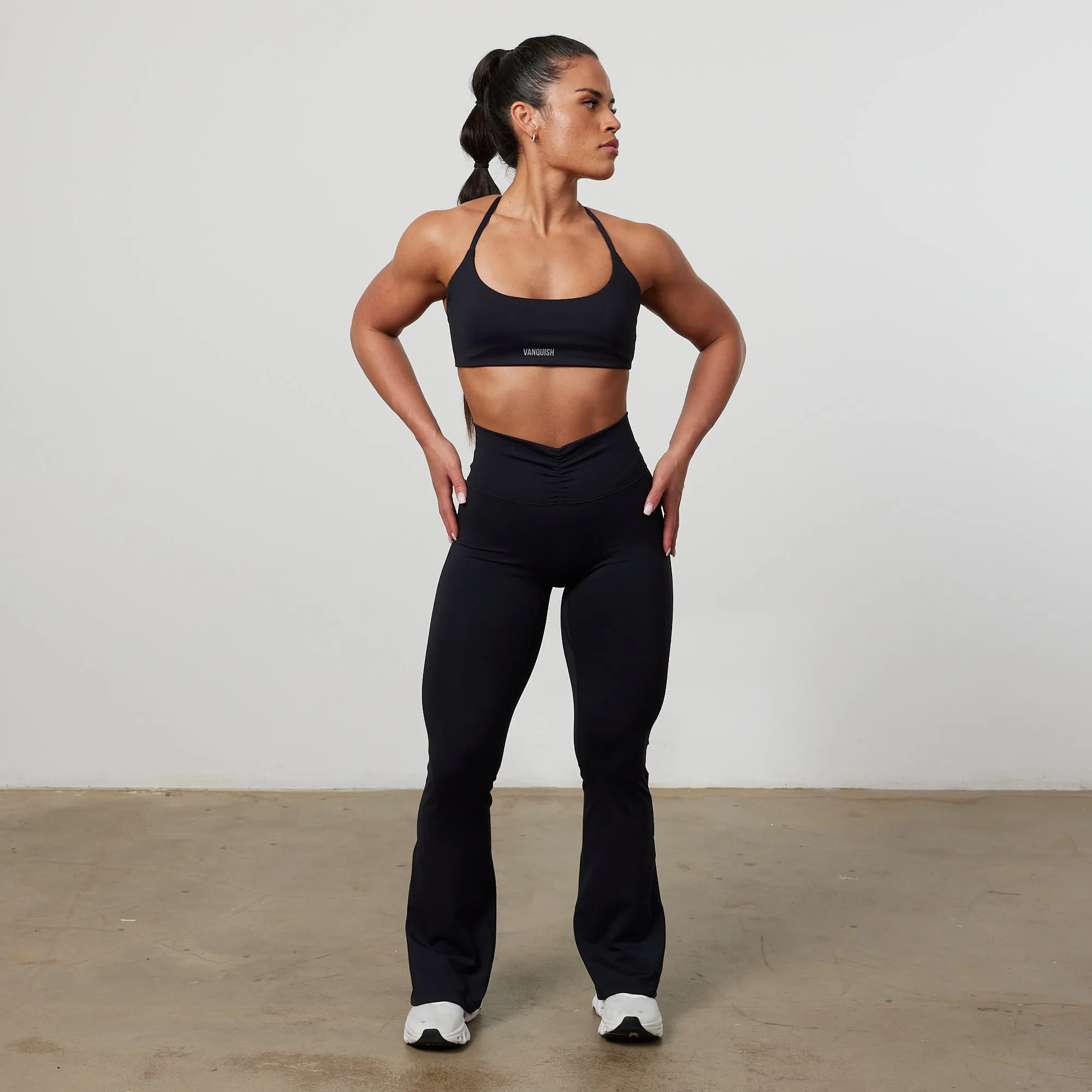 Vanquish Enhance Black Backless Bra Yellow