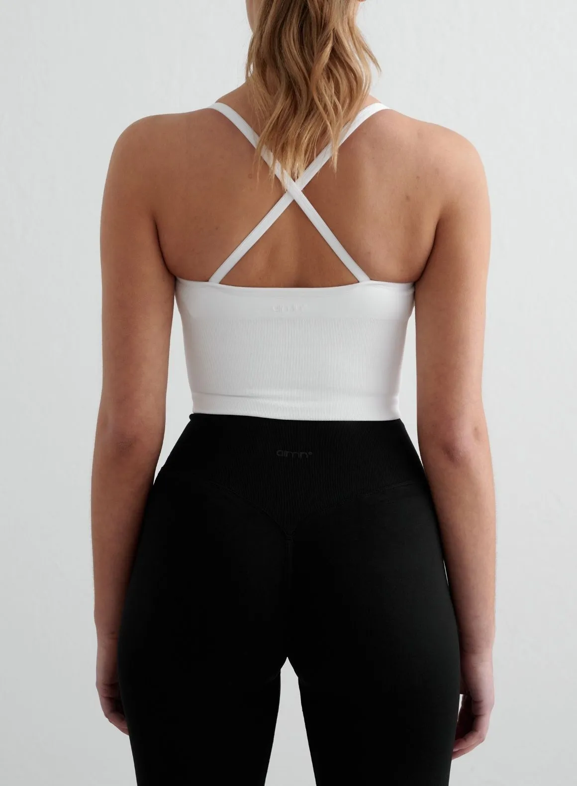 traditional warfare Flexible Sole White Shape Seamless Cross Back Bralette