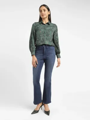 Women's Redloop 725 Blue Flared Fit High Rise Jeans Neutral Casual Everyday Style