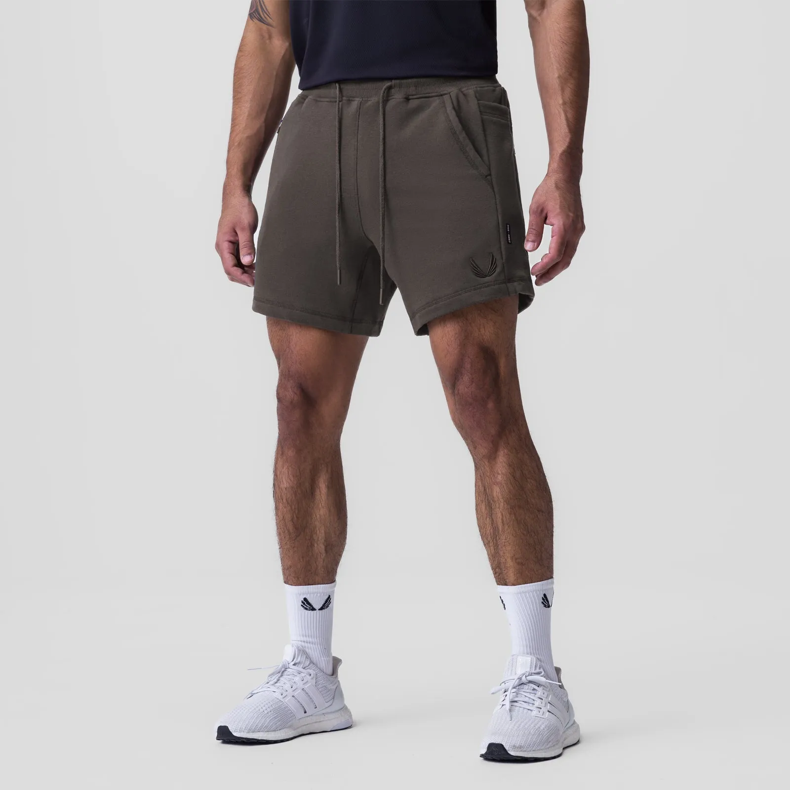 Unisex style 0867. Tech-Terry? Sidelock Sweat Short - Deep Taupe