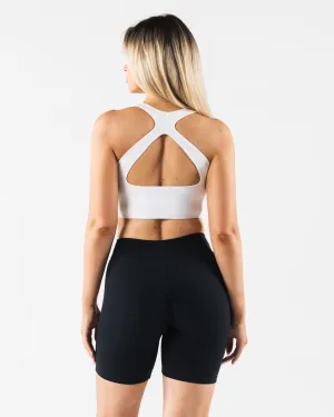 Adjustable Deep V Cady Bra - White