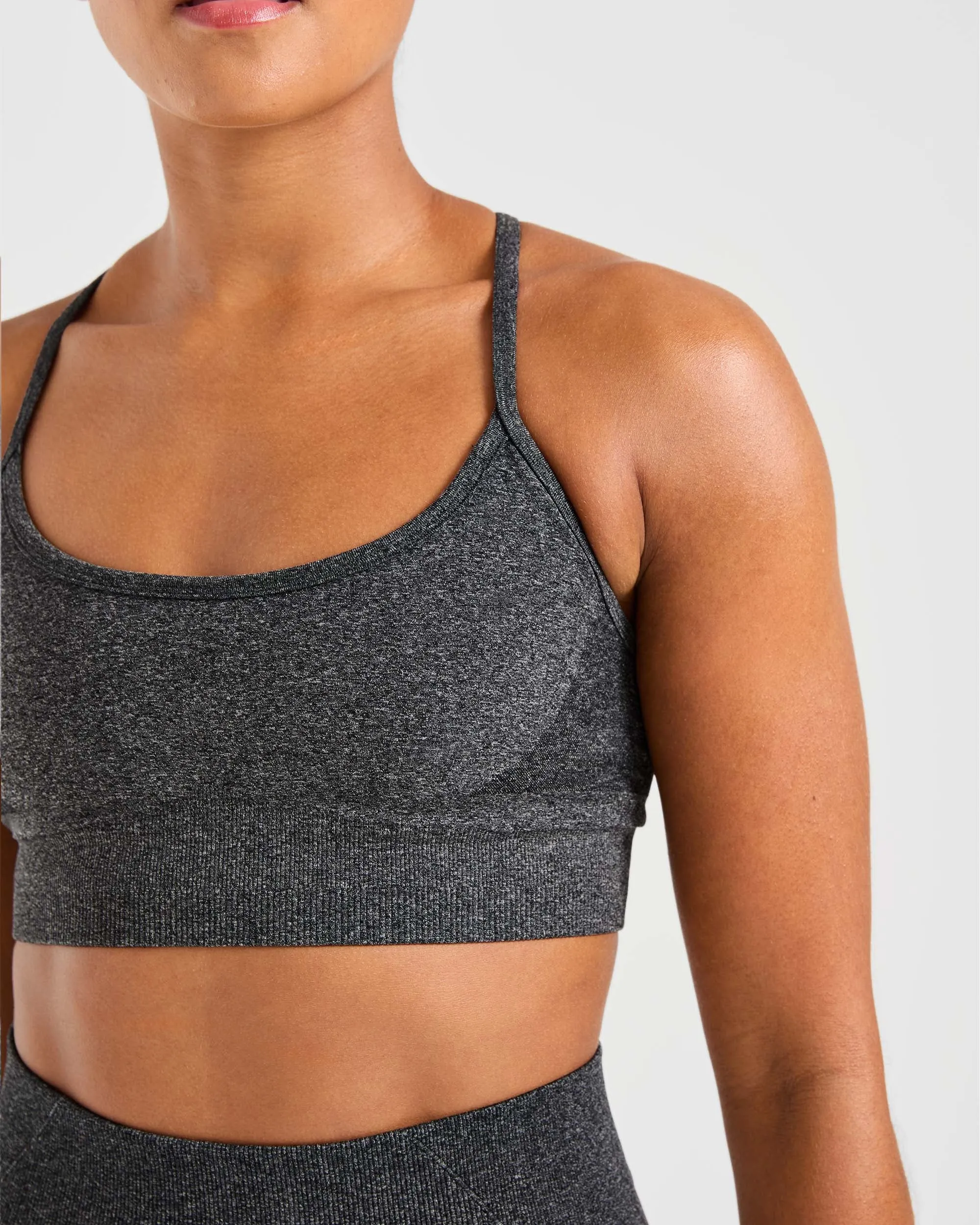extra-large Empower Seamless Sports Bra - Black Marl